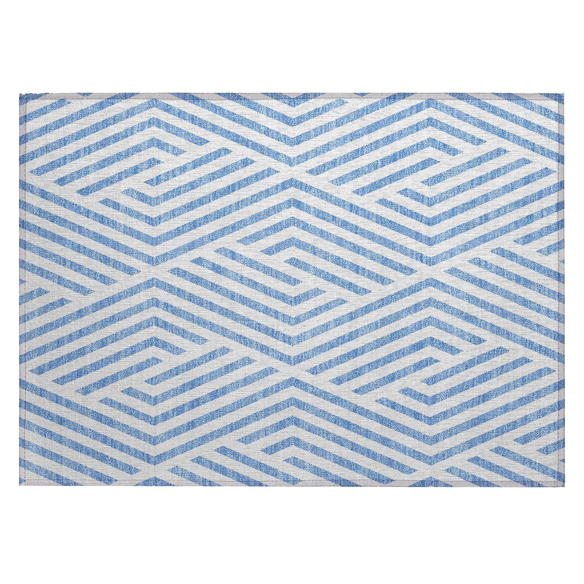 Machine Made ACN550 Denim Blue Rugs
