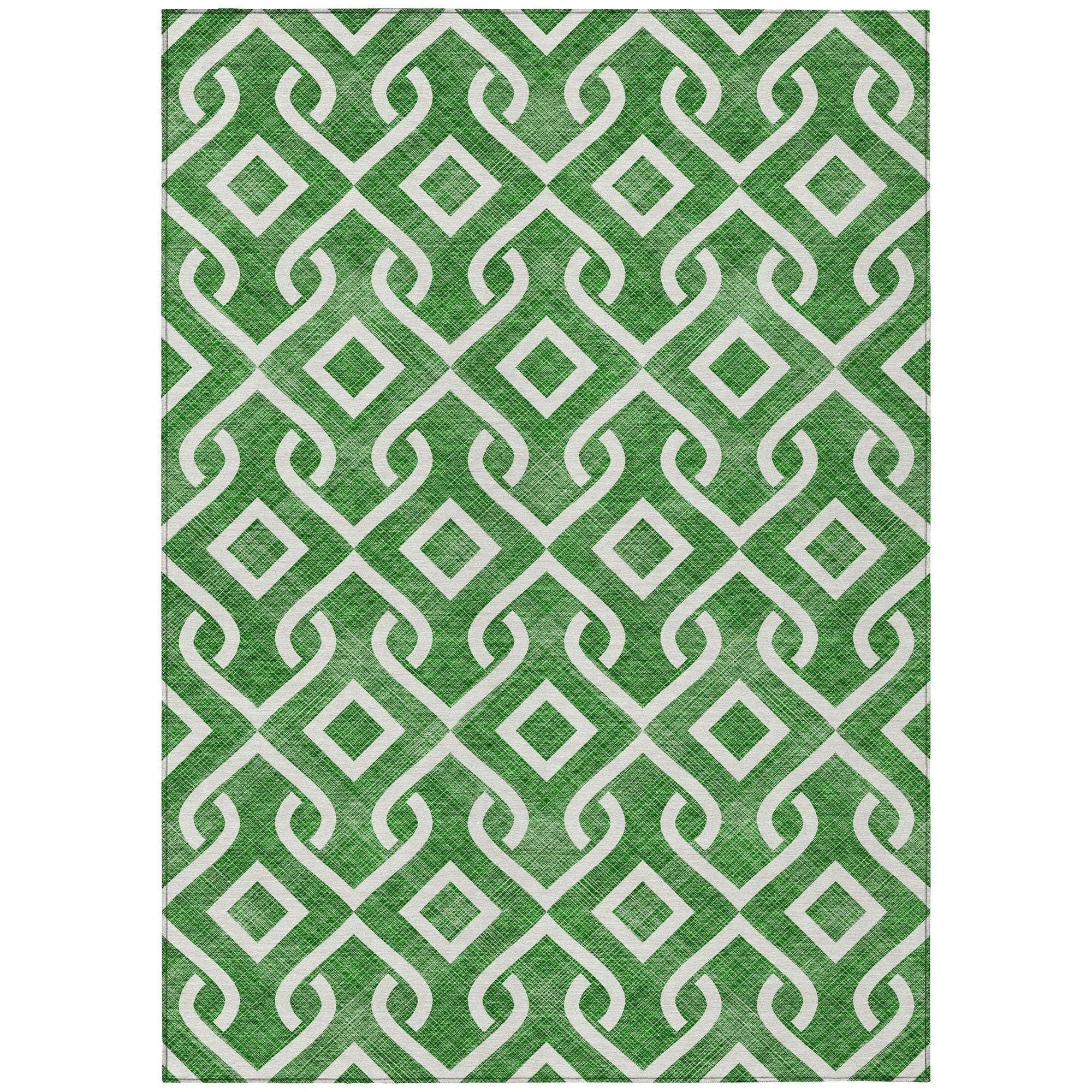 Machine Made ACN621 Emerald Green Rugs