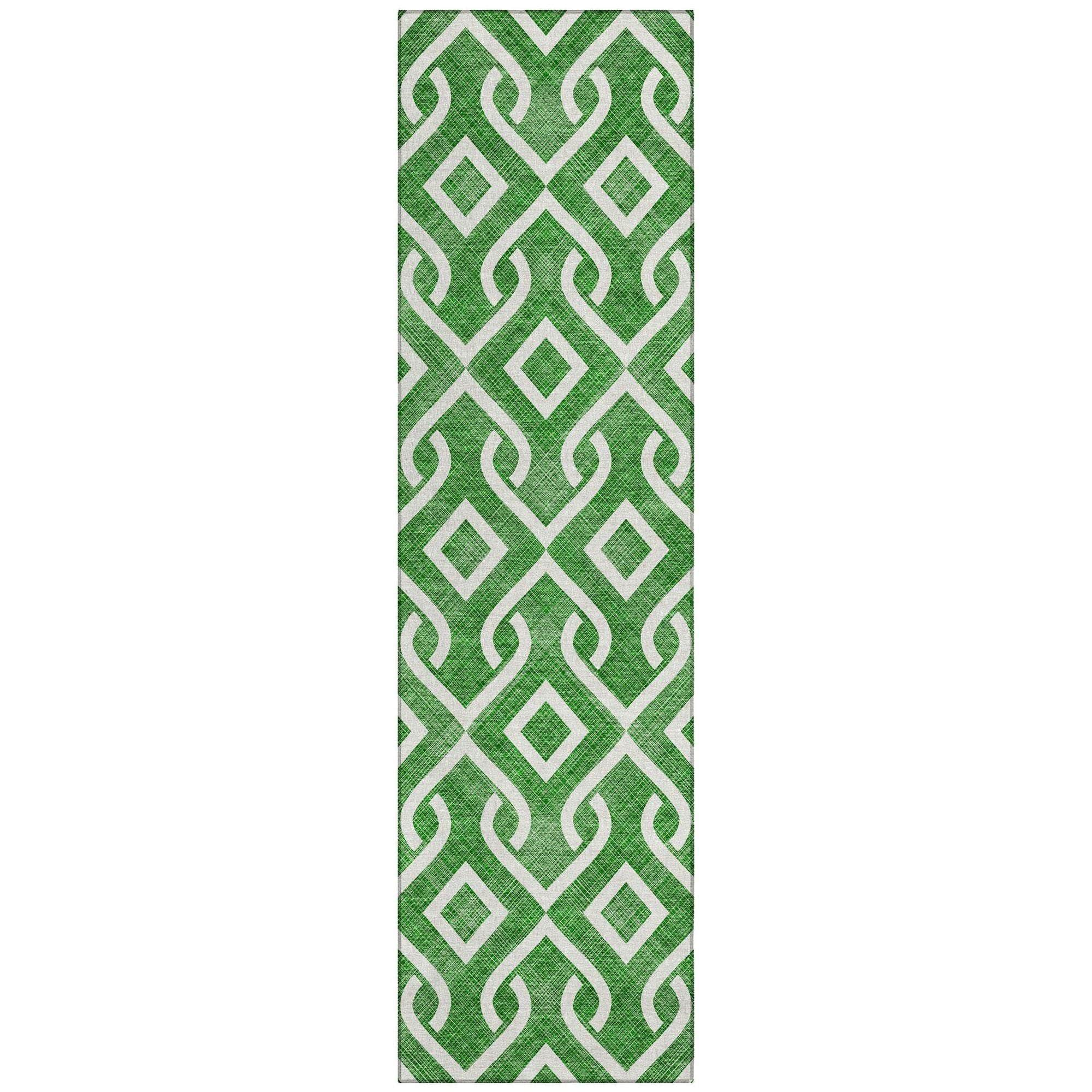 Machine Made ACN621 Emerald Green Rugs