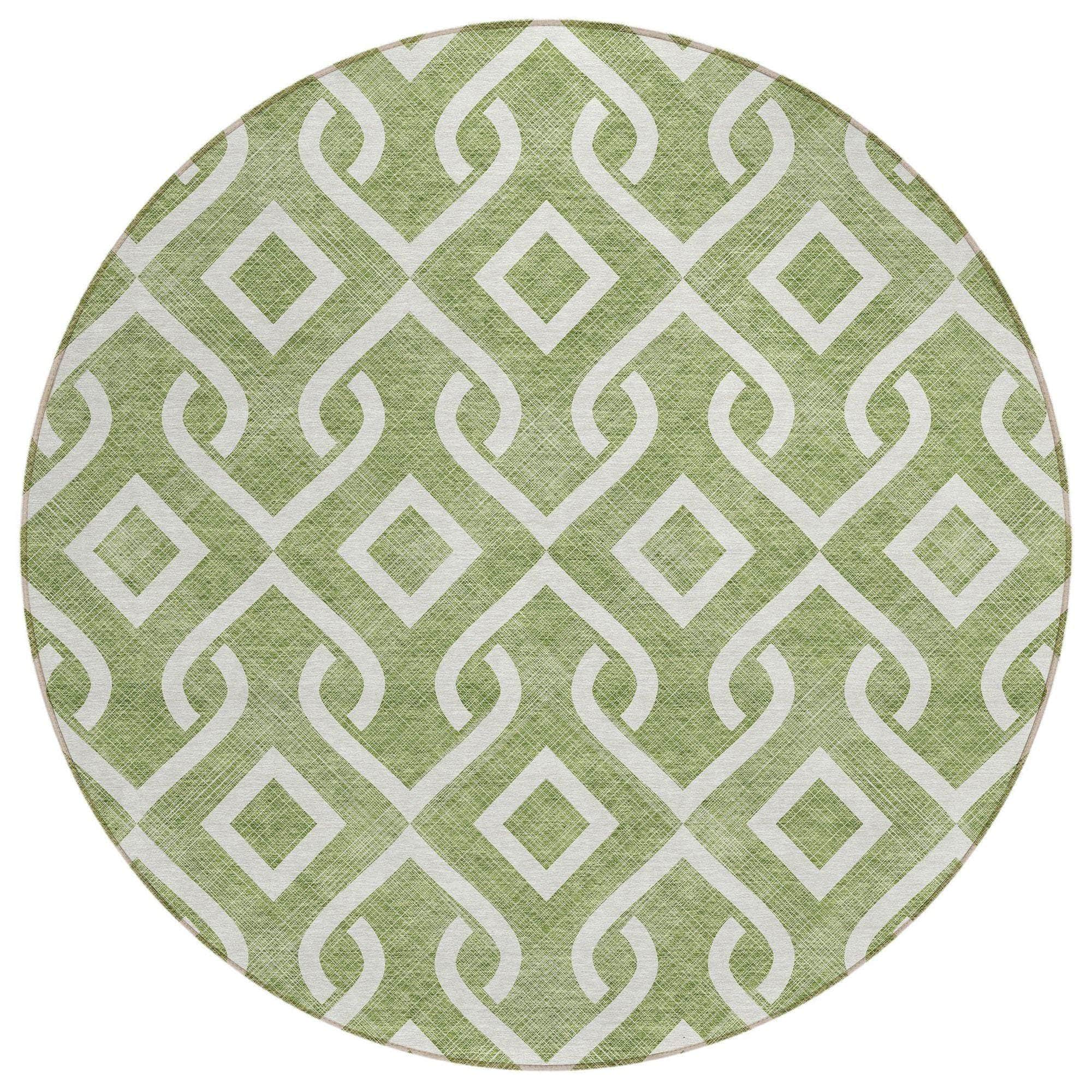 Machine Made ACN621 Green Rugs
