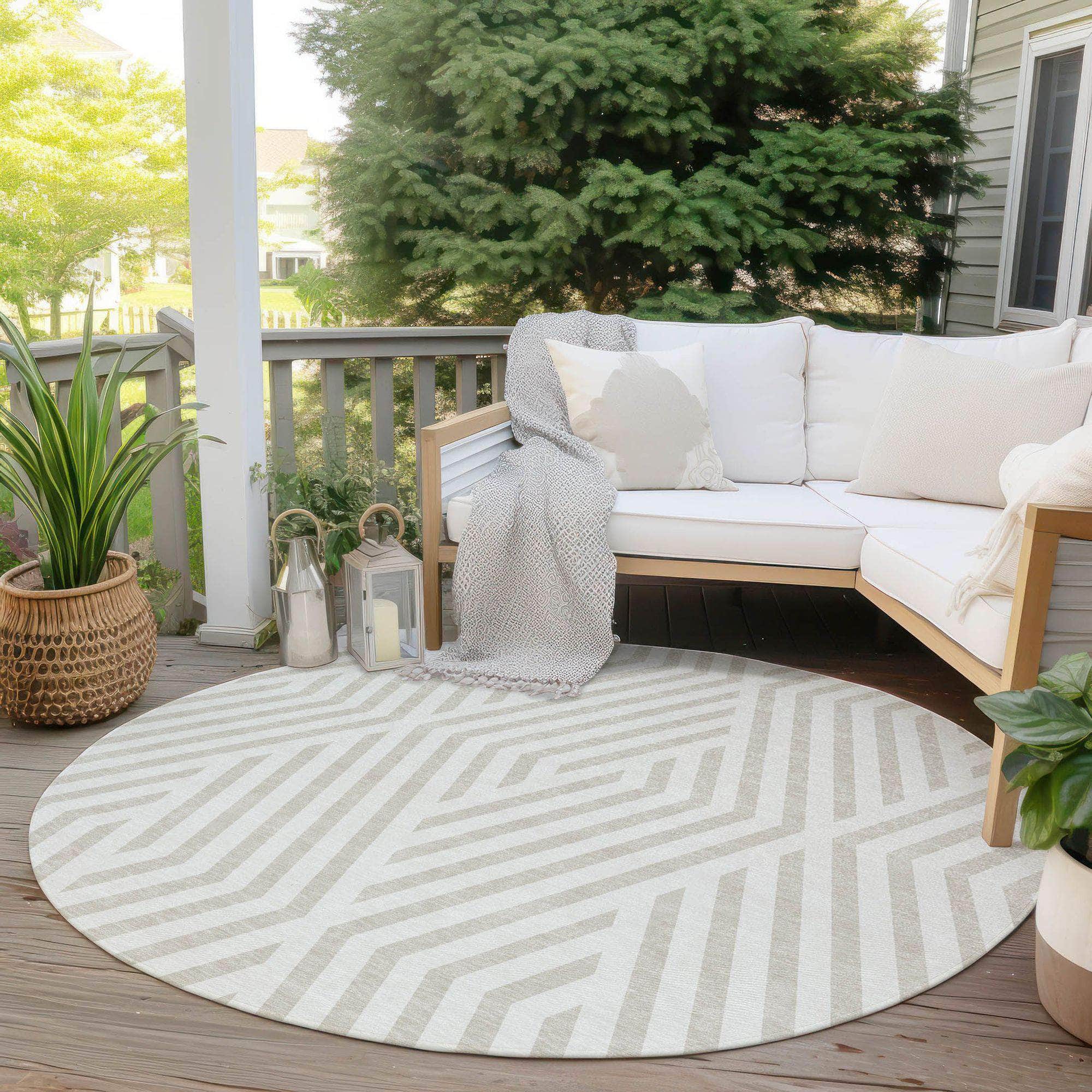 Machine Made ACN550 Ivory Rugs
