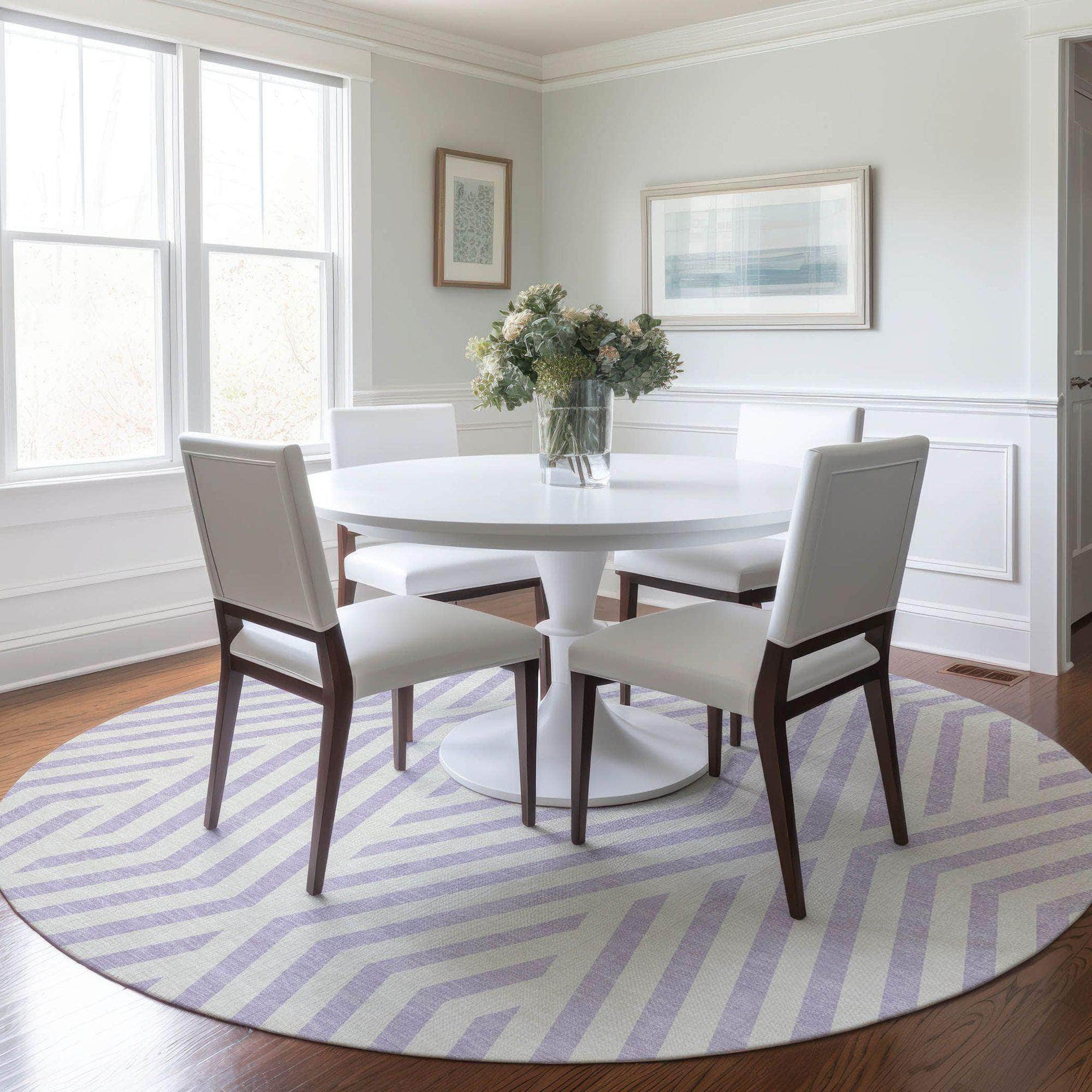 Machine Made ACN550 Lavender Purple Rugs