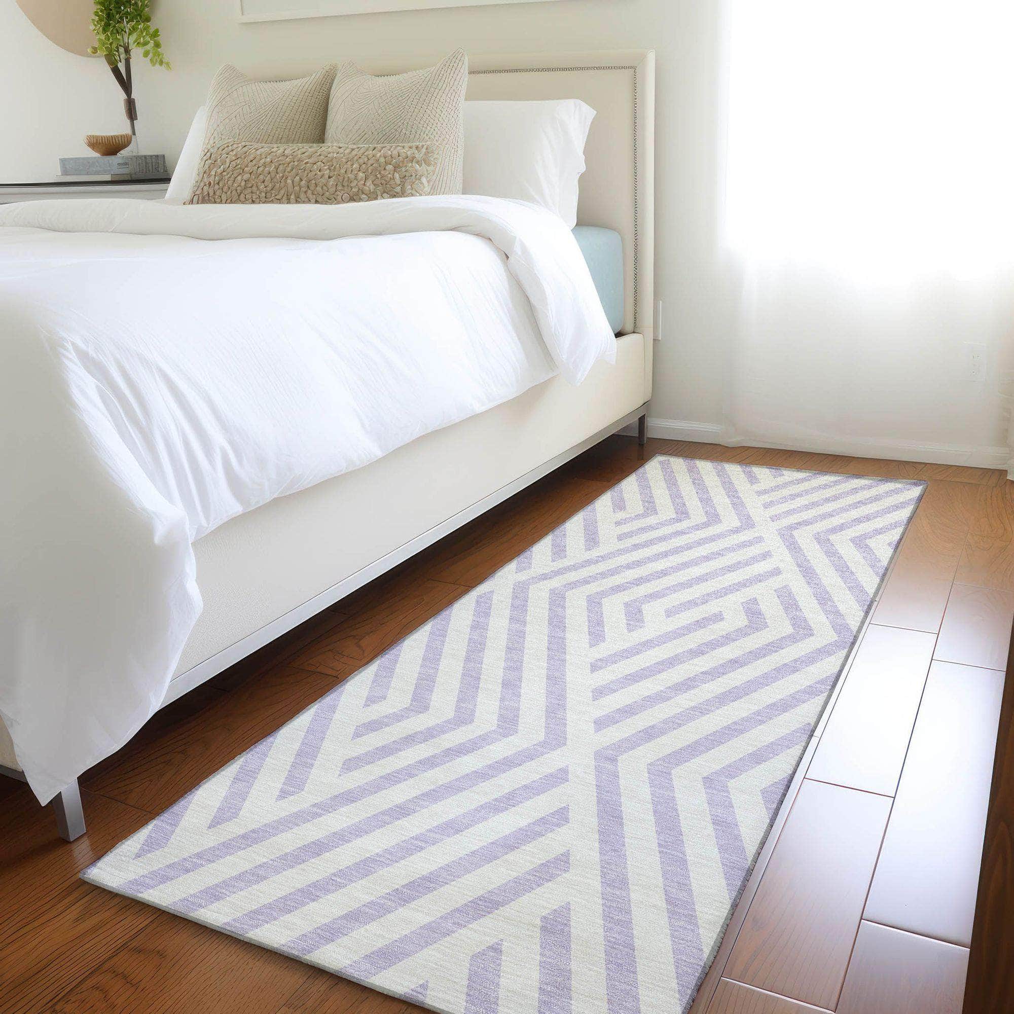 Machine Made ACN550 Lavender Purple Rugs
