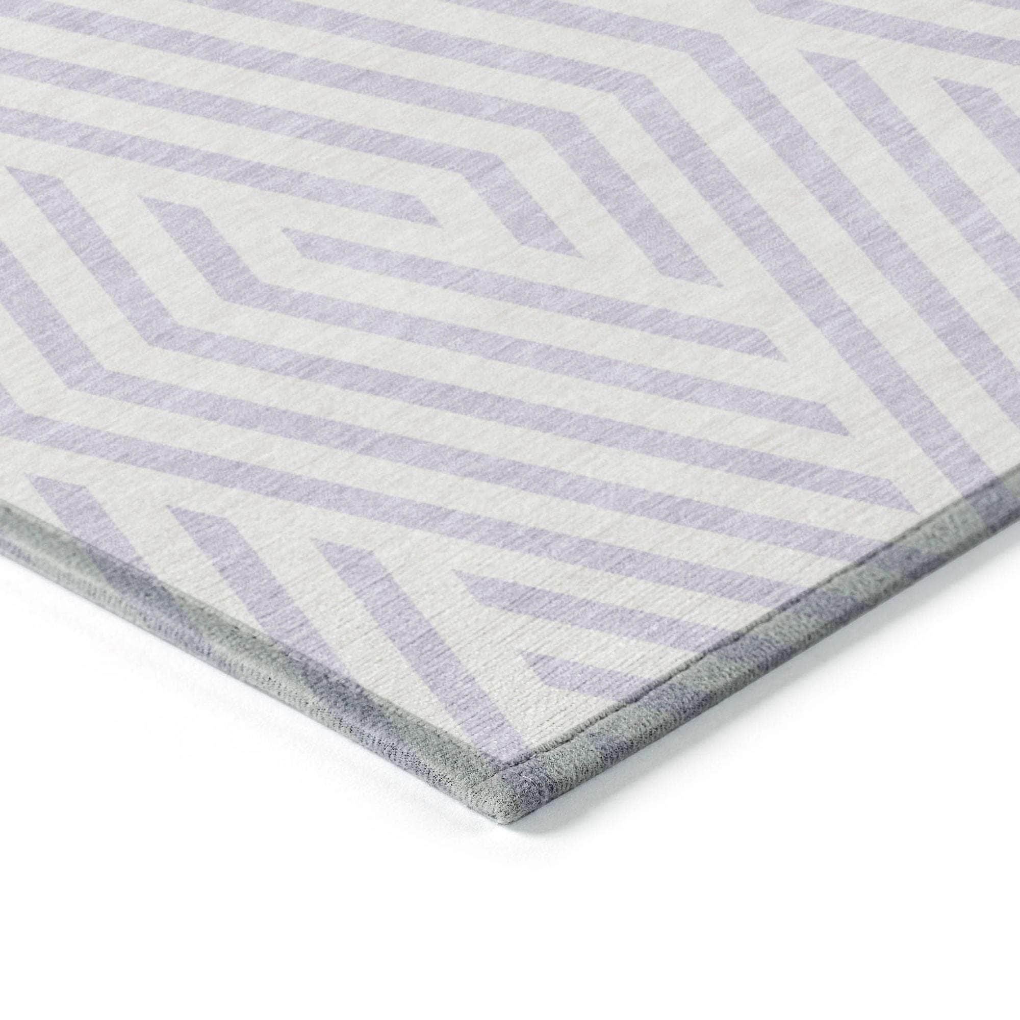 Machine Made ACN550 Lavender Purple Rugs