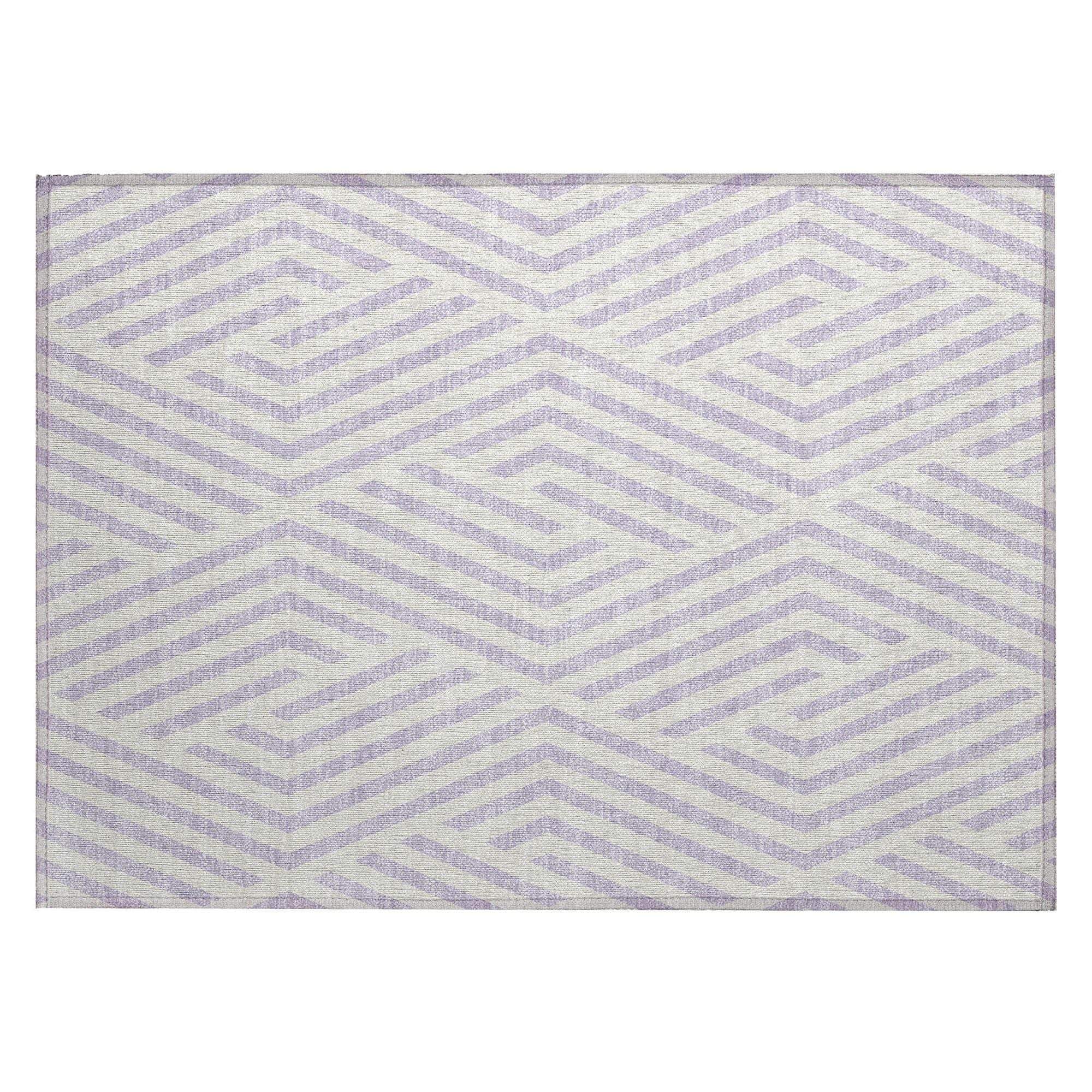 Machine Made ACN550 Lavender Purple Rugs