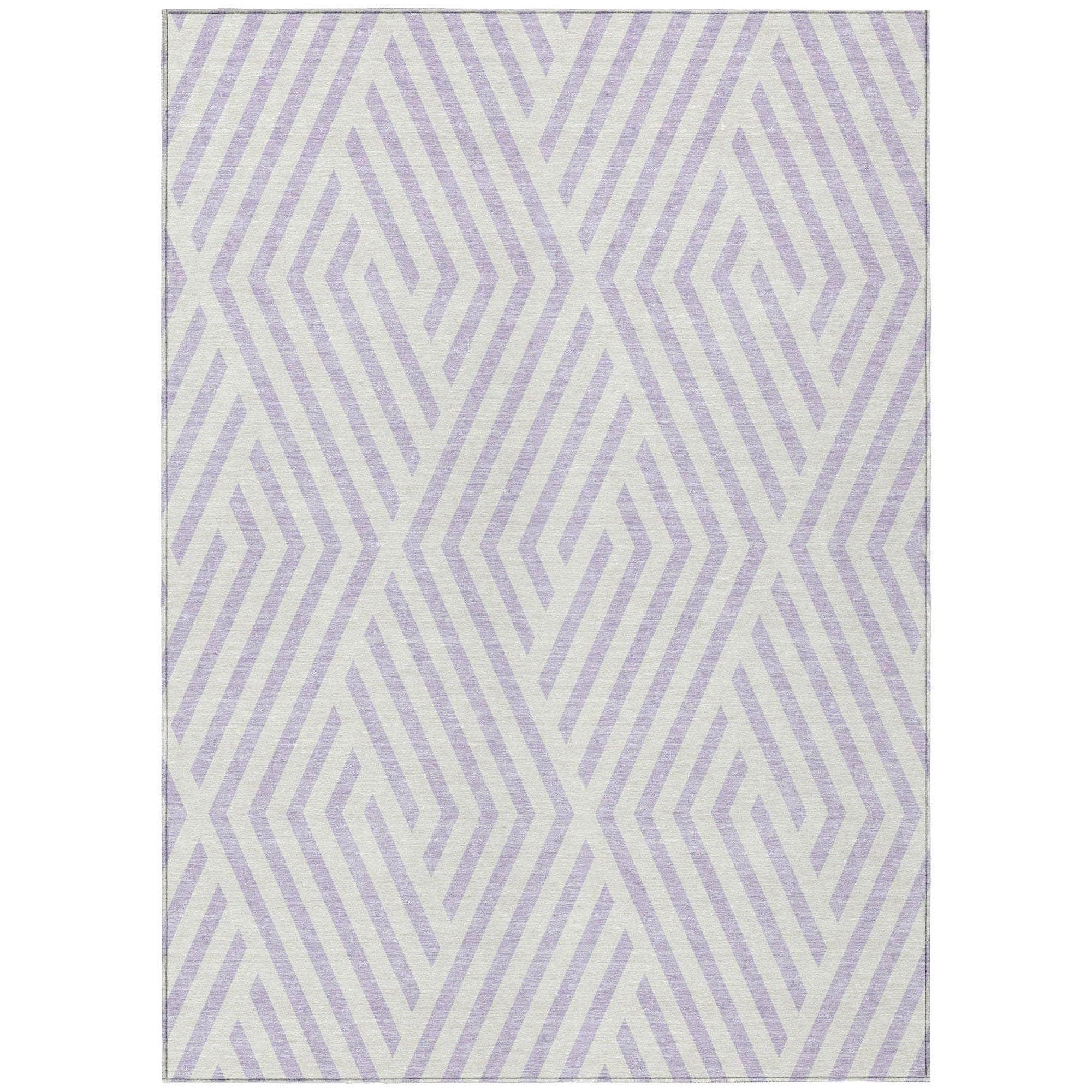 Machine Made ACN550 Lavender Purple Rugs