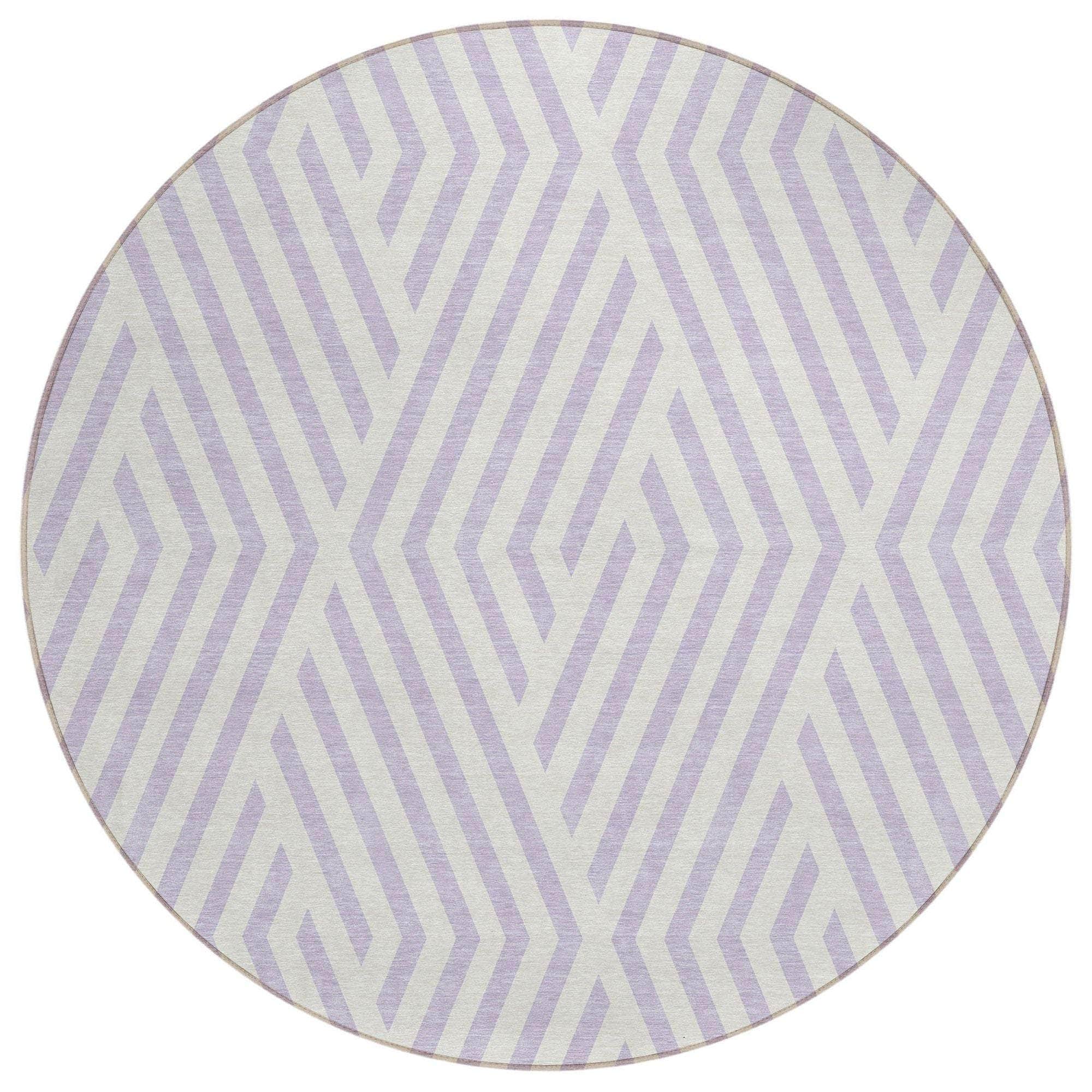 Machine Made ACN550 Lavender Purple Rugs