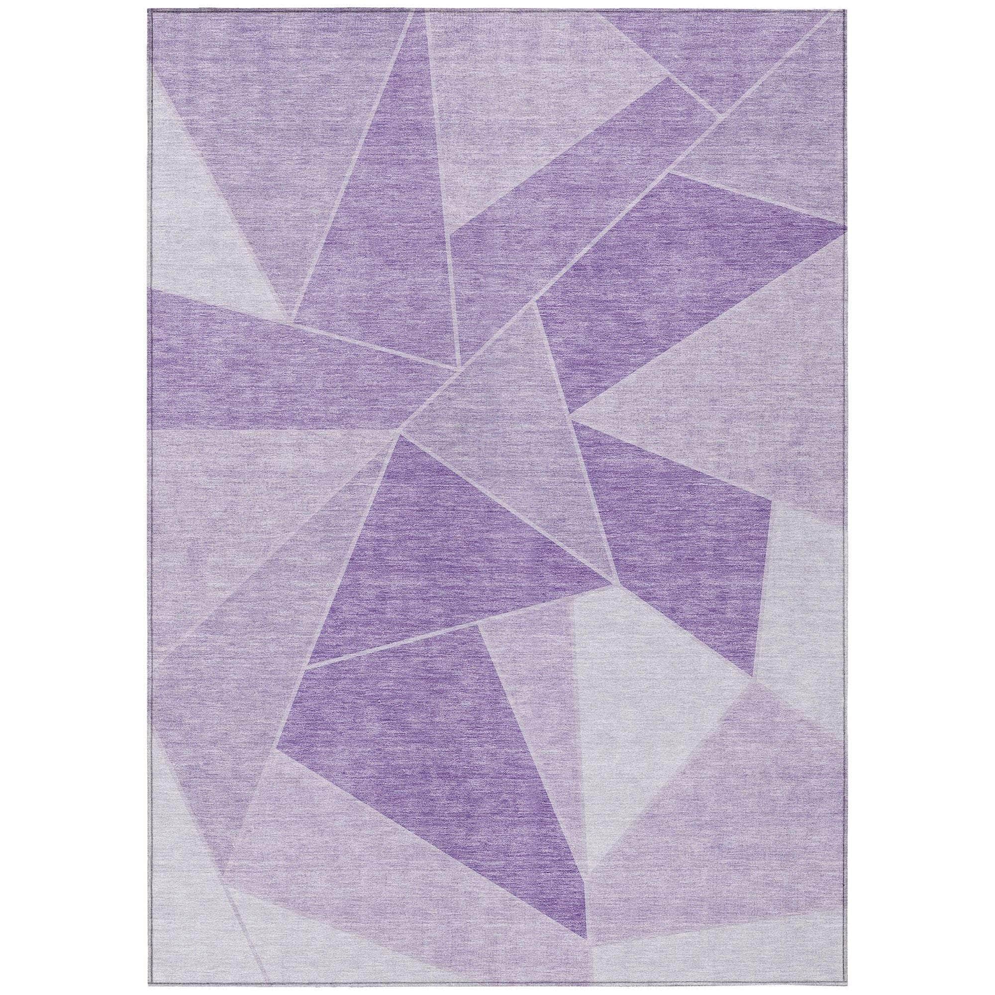 Machine Made ACN636 Lilac Purple Rugs