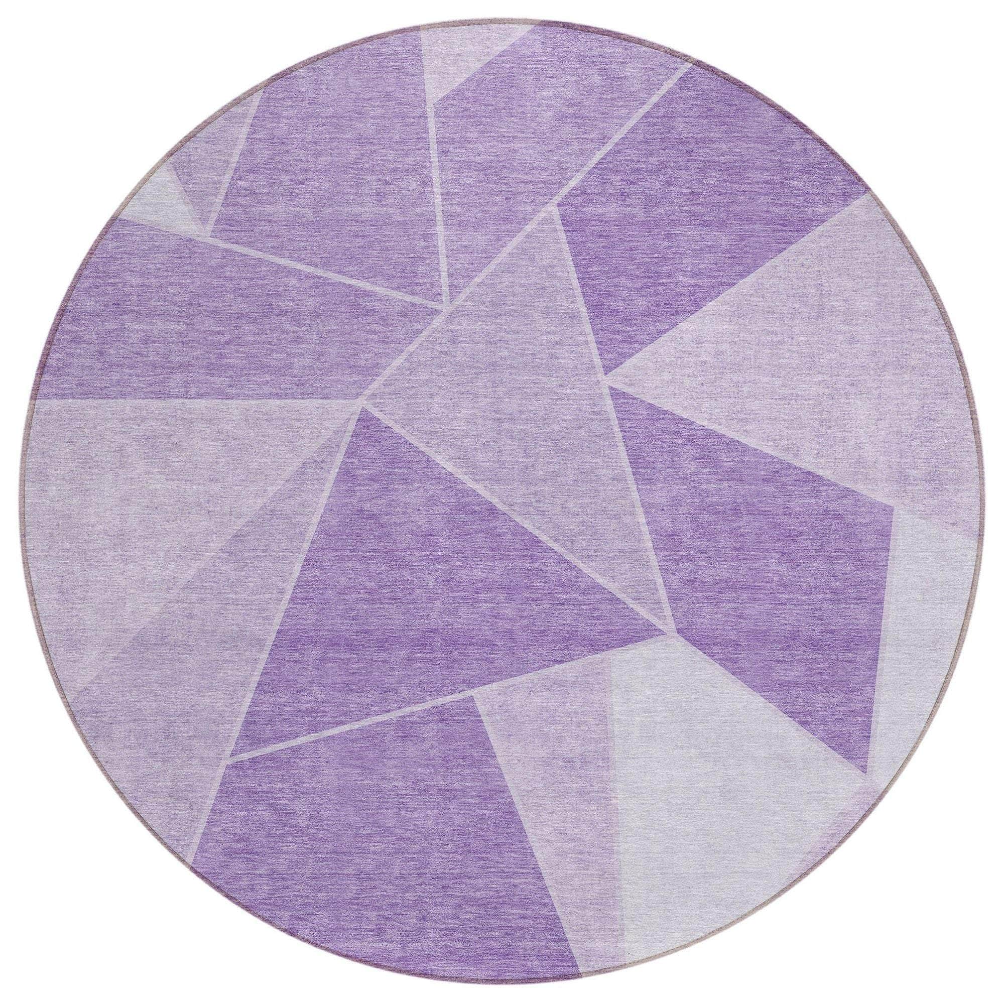 Machine Made ACN636 Lilac Purple Rugs