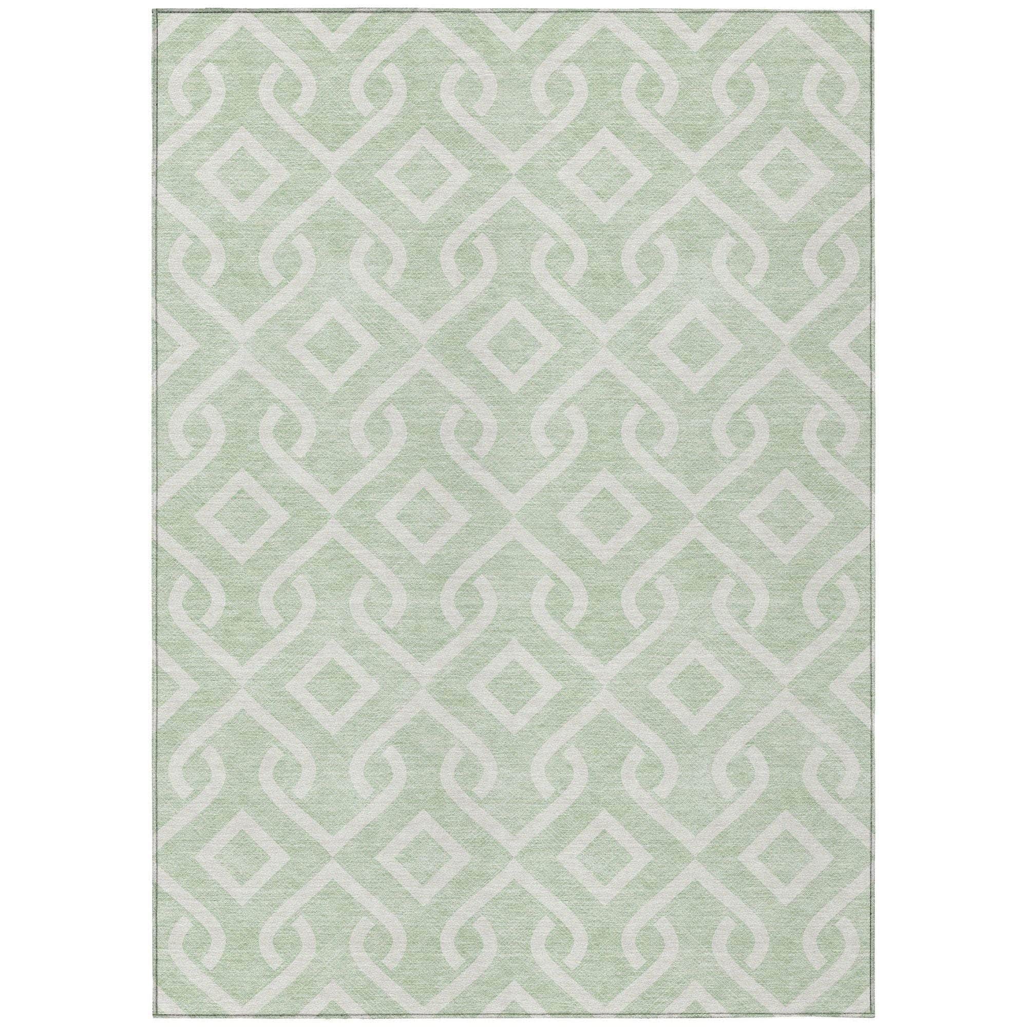 Machine Made ACN621 Mint Green Rugs