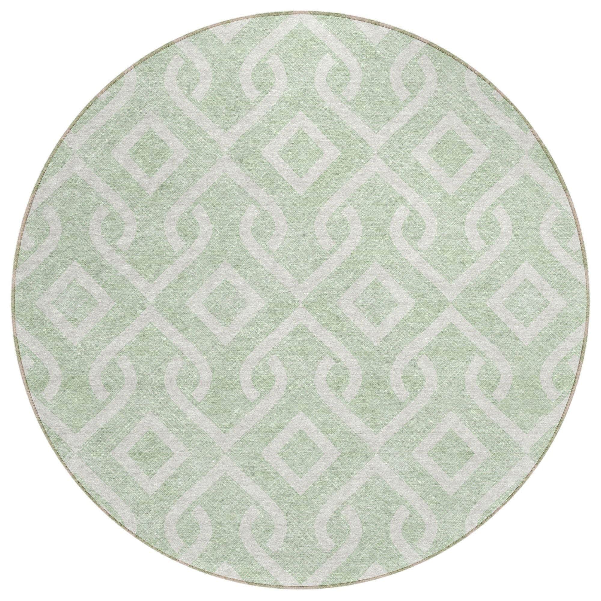 Machine Made ACN621 Mint Green Rugs