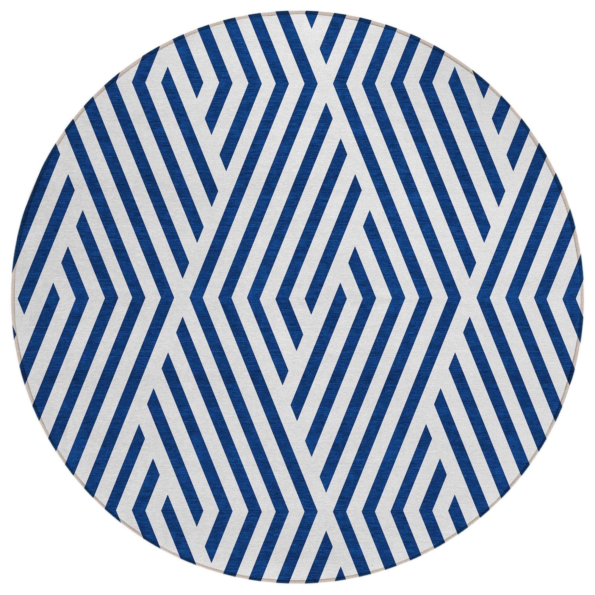 Machine Made ACN550 Navy Blue Rugs