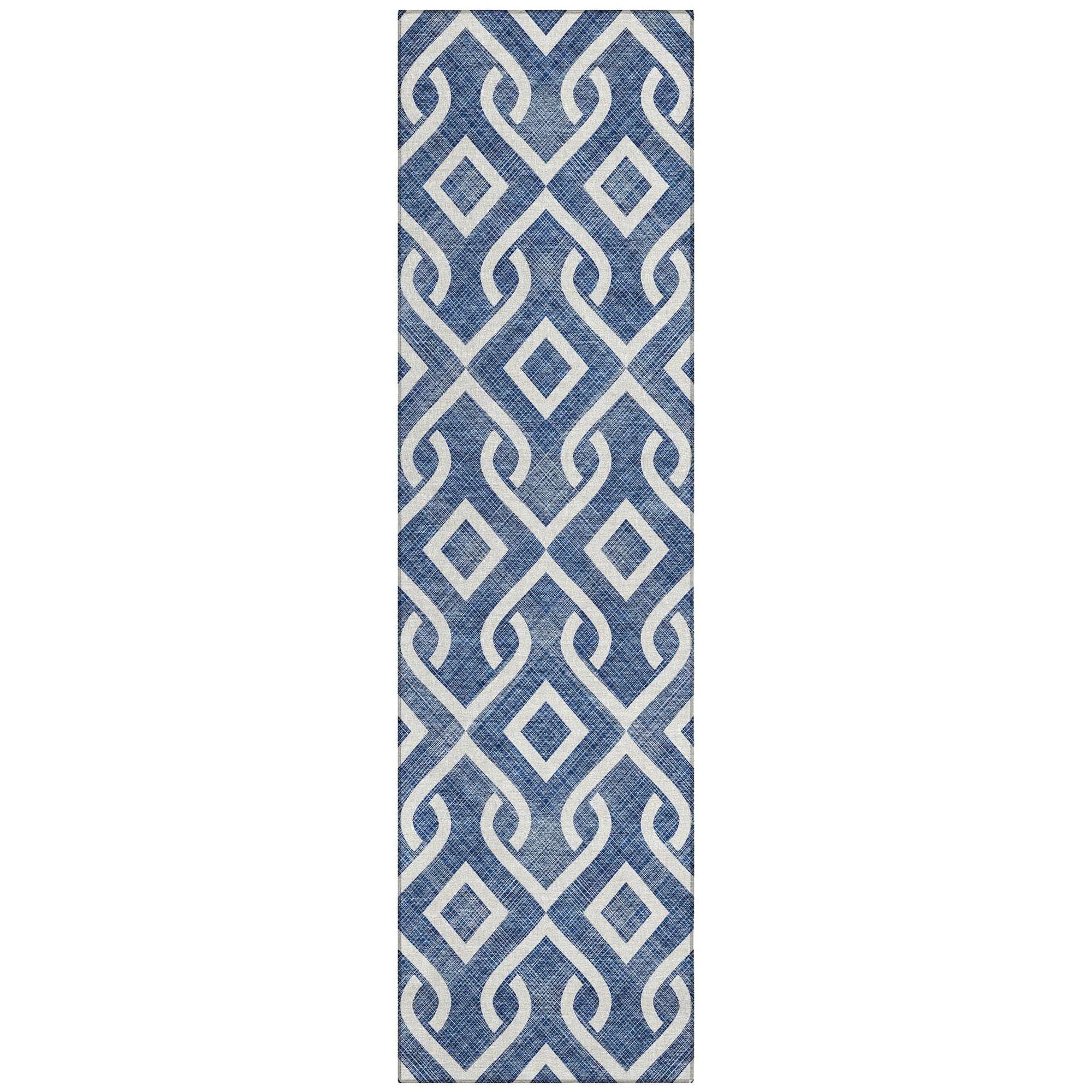 Machine Made ACN621 Navy Blue Rugs