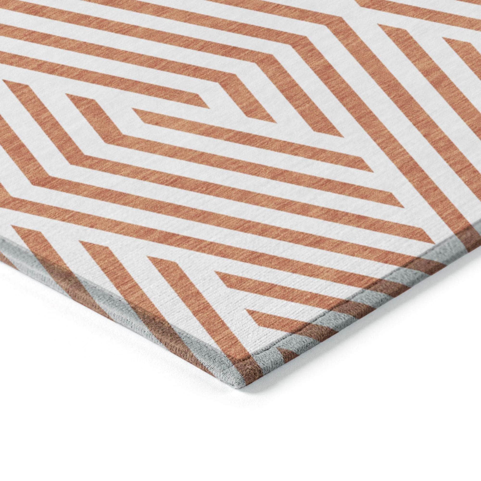 Machine Made ACN550 Paprika Orange Rugs