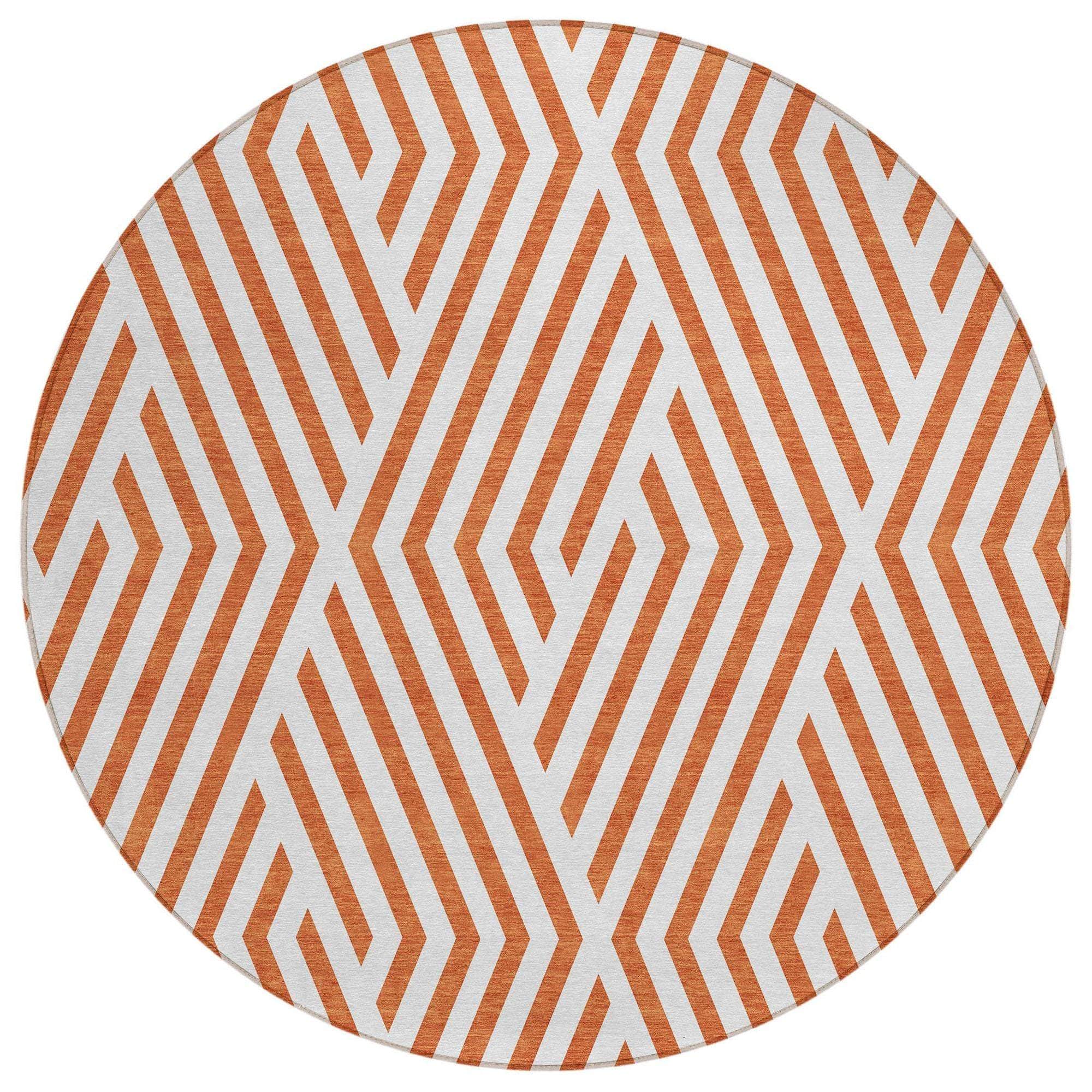 Machine Made ACN550 Paprika Orange Rugs