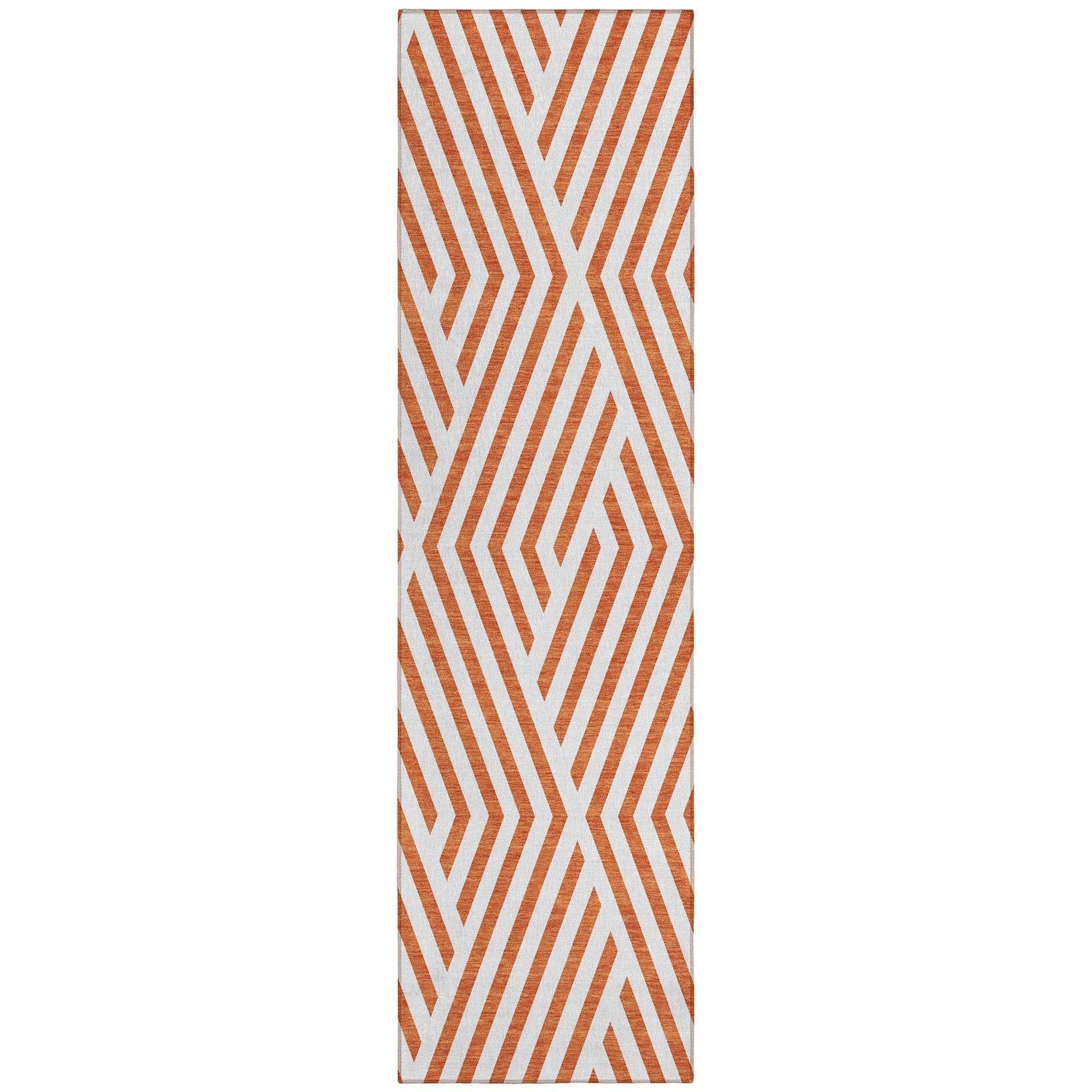 Machine Made ACN550 Paprika Orange Rugs