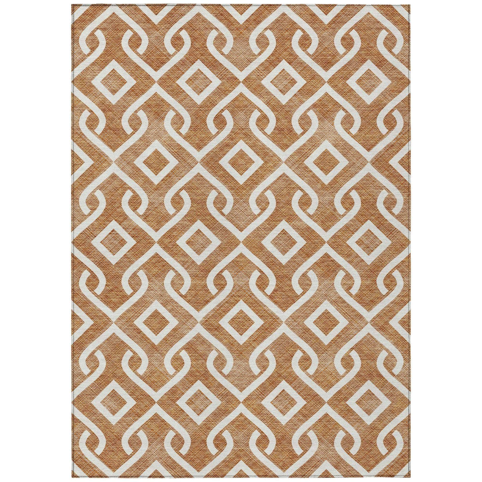 Machine Made ACN621 Paprika Orange Rugs