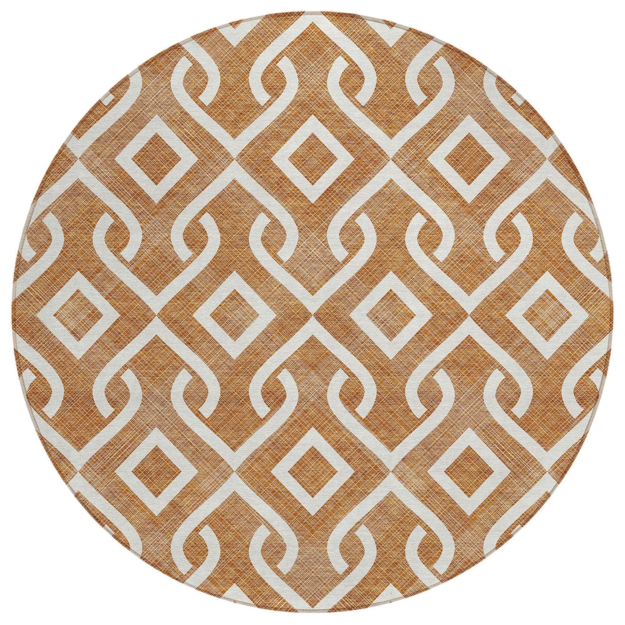 Machine Made ACN621 Paprika Orange Rugs