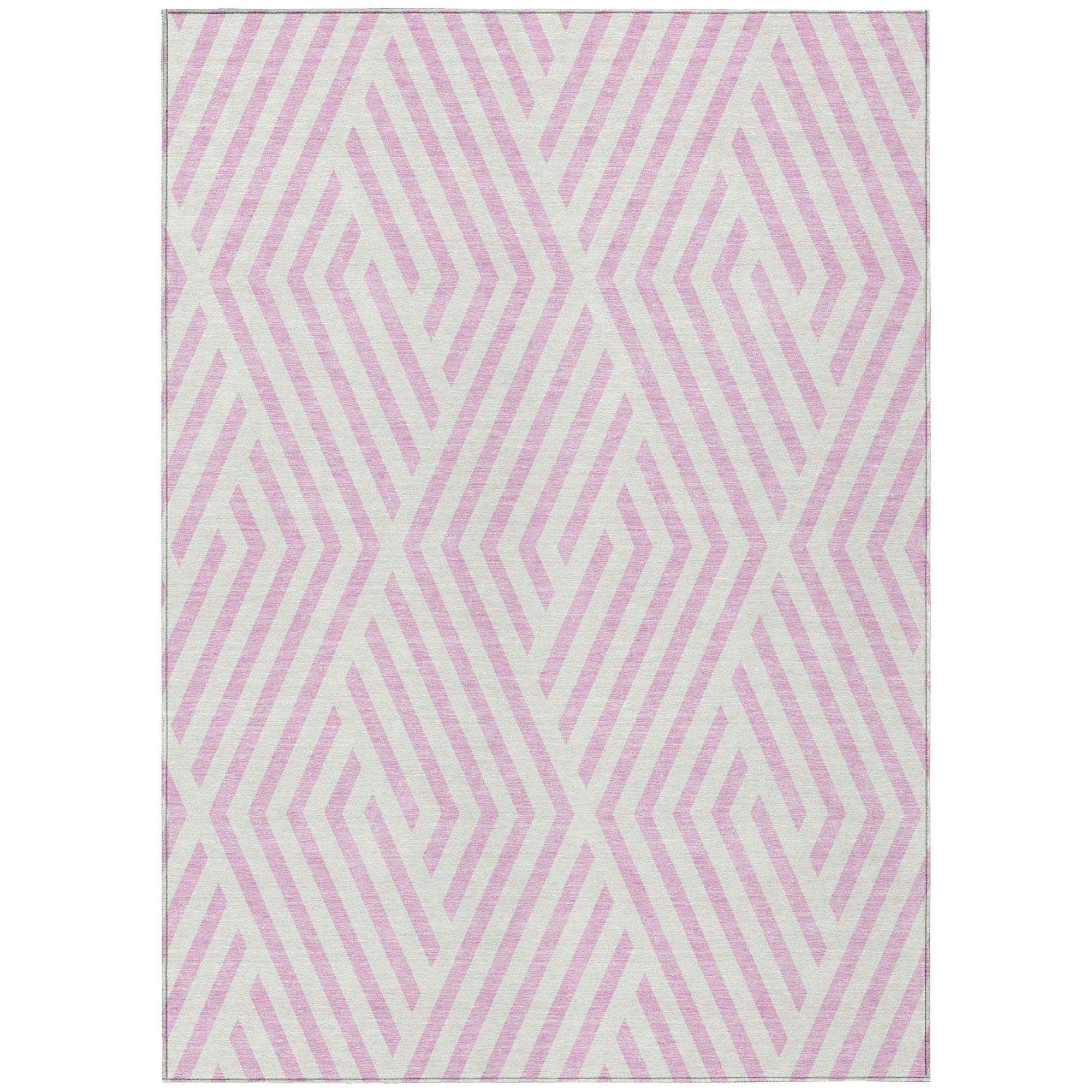Machine Made ACN550 Pink Rugs