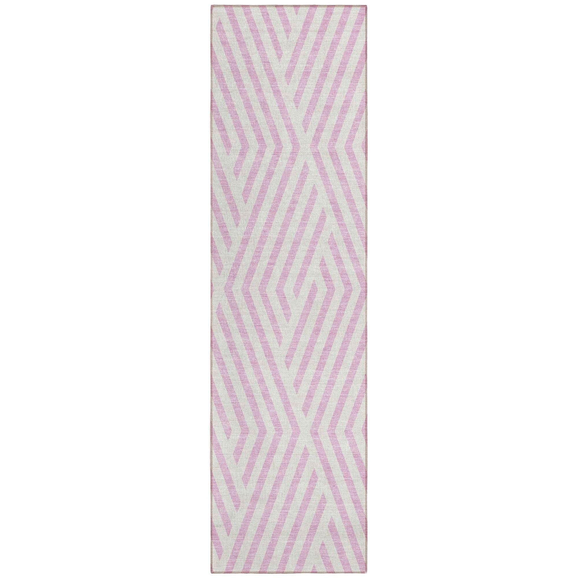 Machine Made ACN550 Pink Rugs