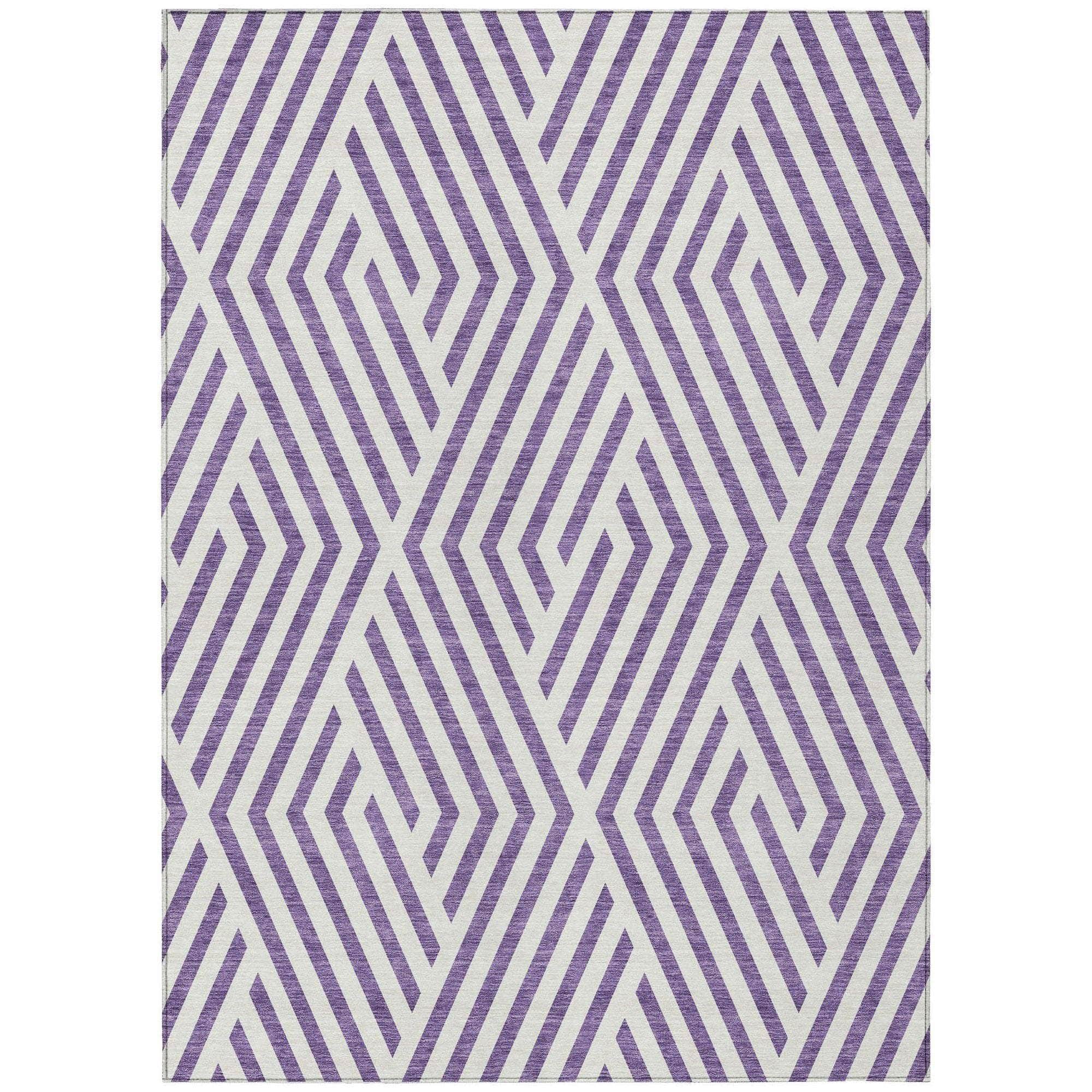 Machine Made ACN550 Purple Rugs
