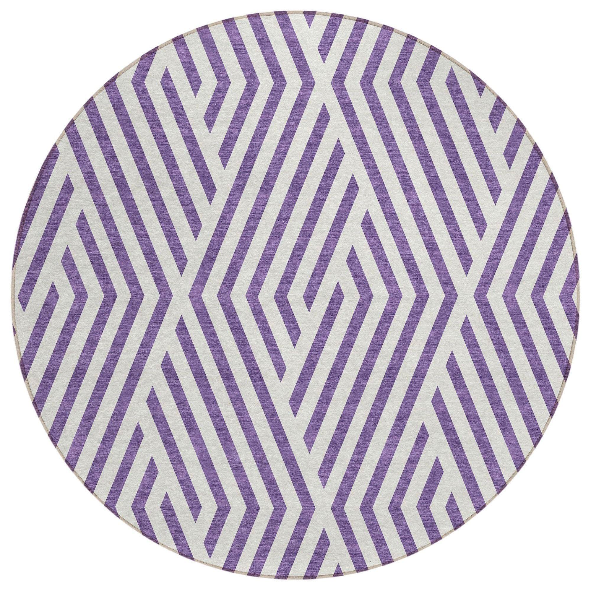 Machine Made ACN550 Purple Rugs