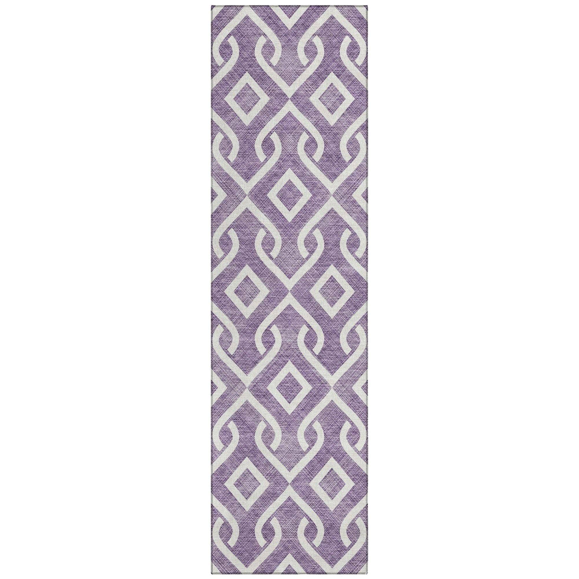 Machine Made ACN621 Purple Rugs