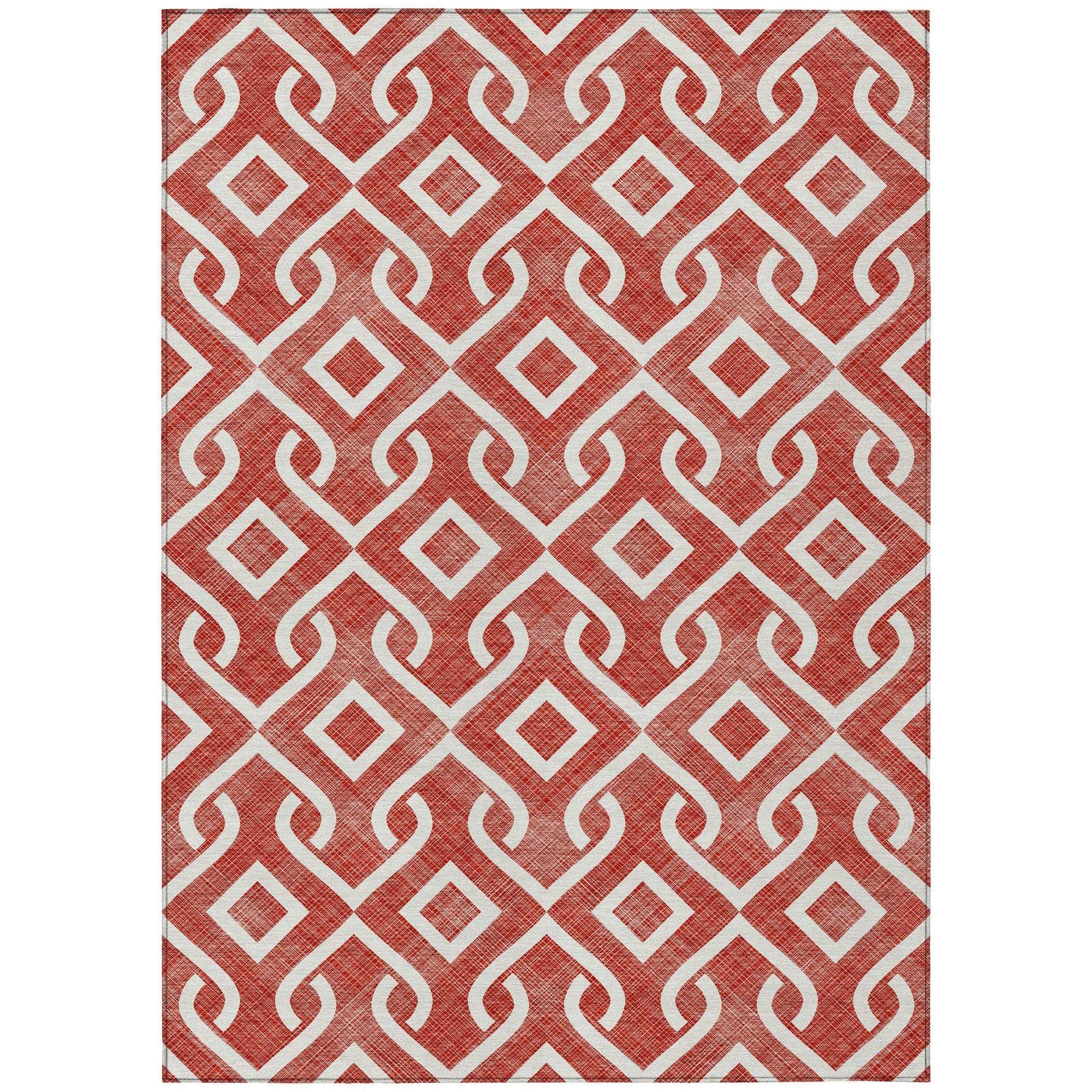 Machine Made ACN621 Red Rugs