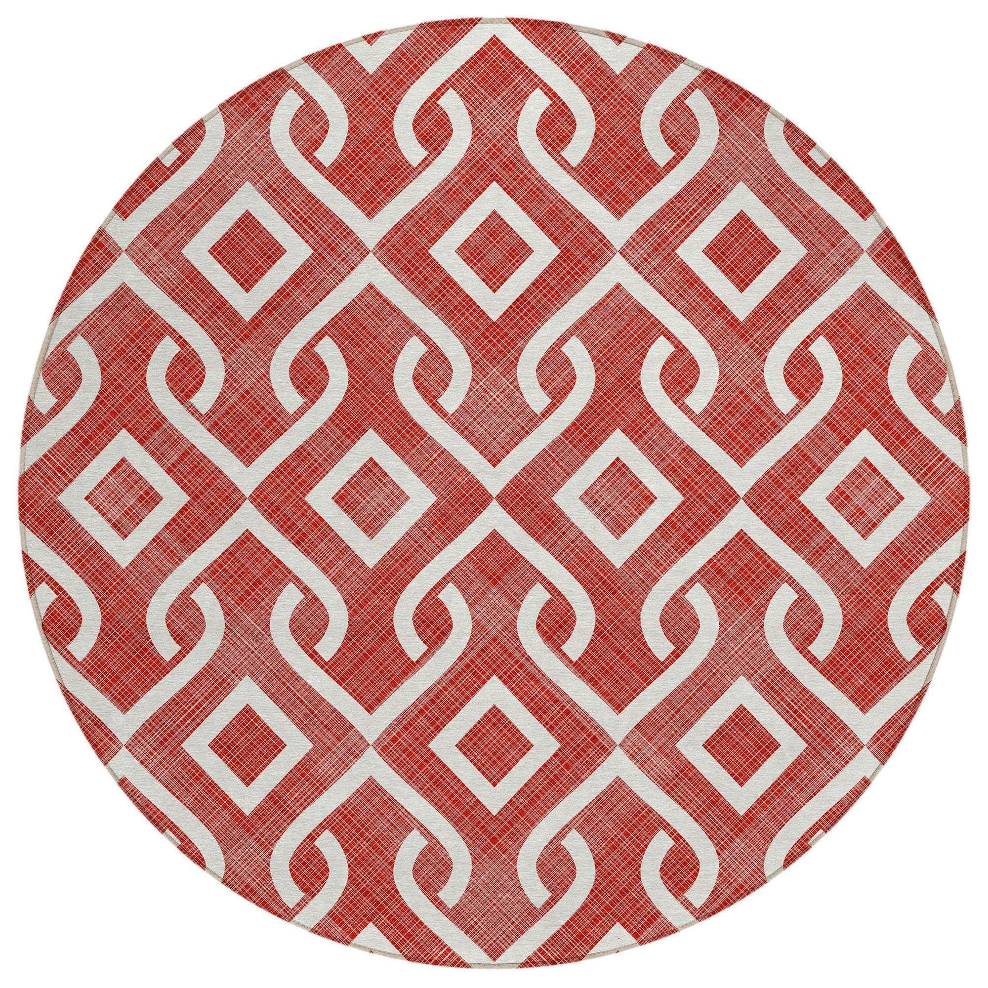 Machine Made ACN621 Red Rugs
