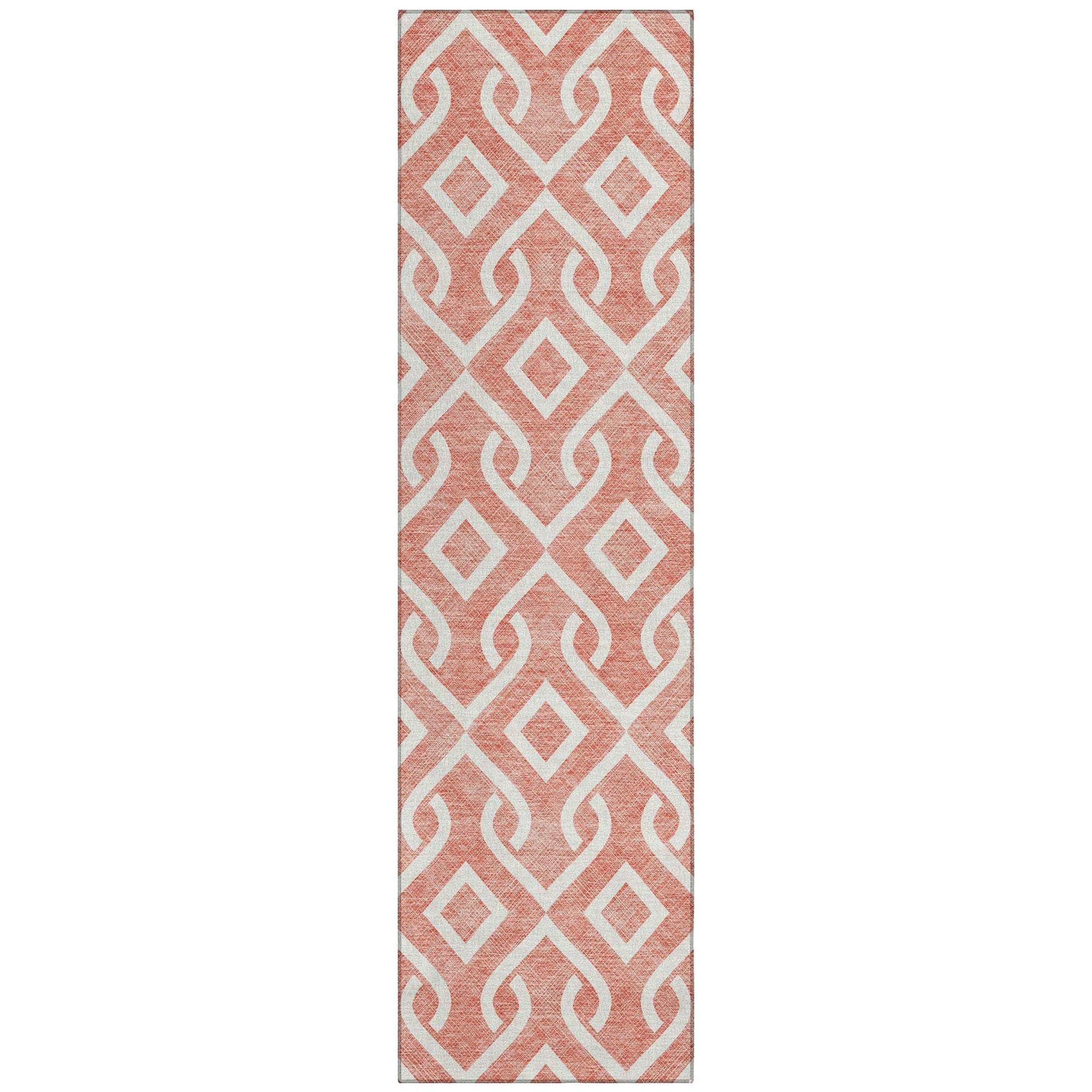 Machine Made ACN621 Salmon Orange Rugs