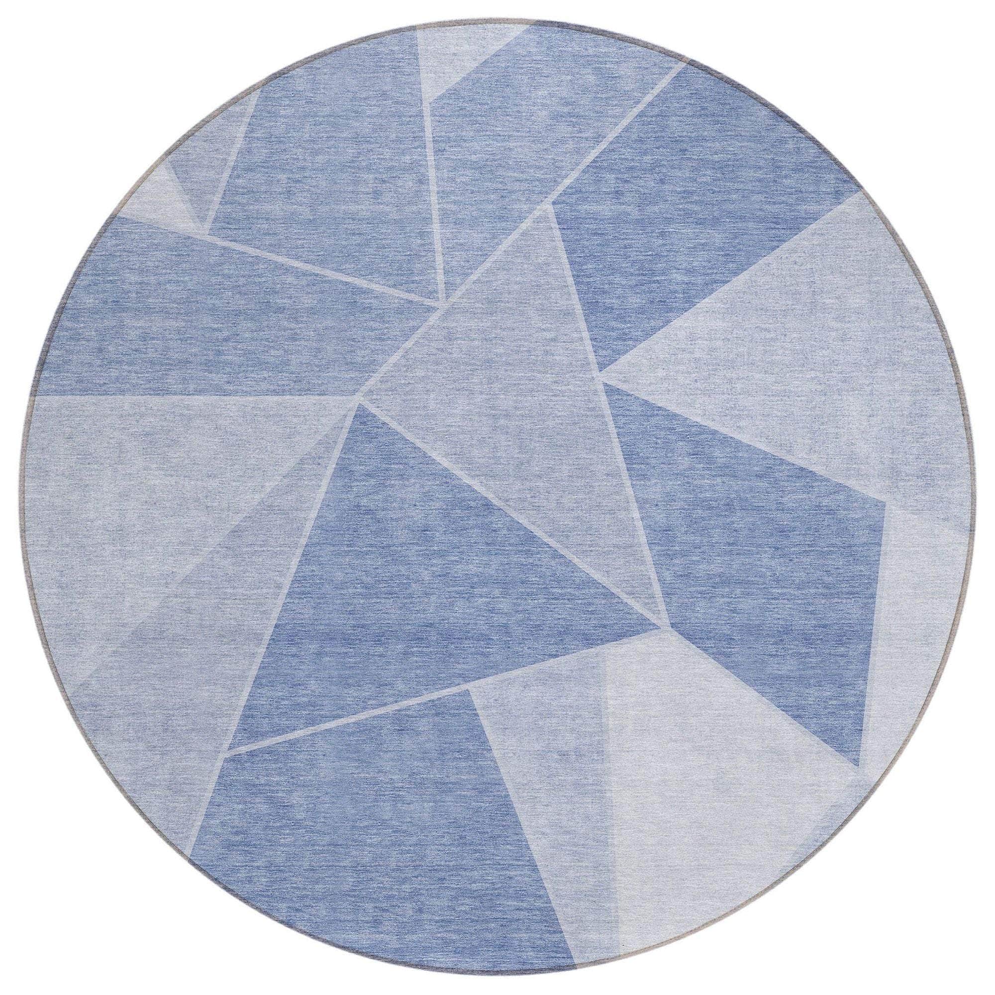 Machine Made ACN636 Sky Blue Rugs