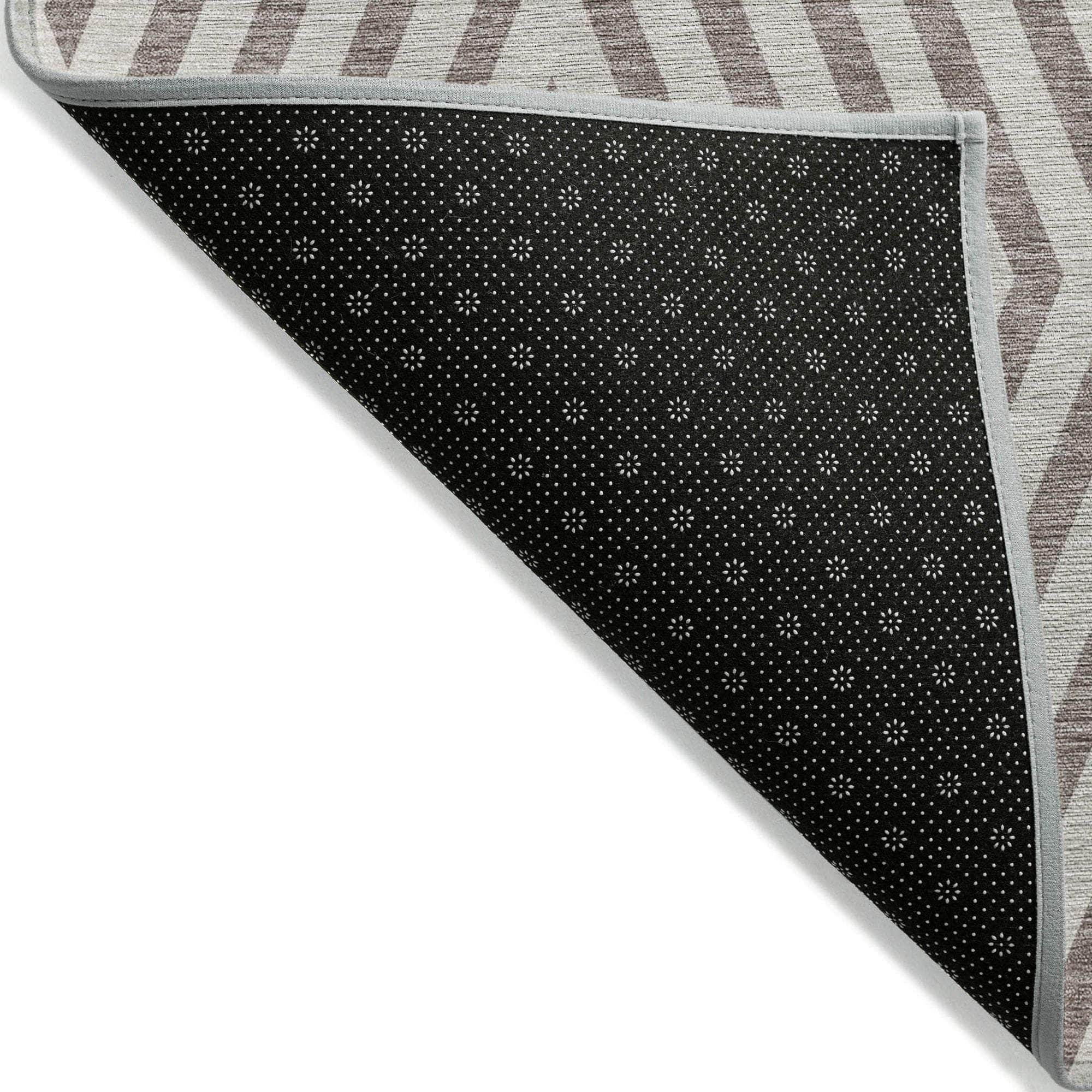 Machine Made ACN550 Taupe Brown Rugs