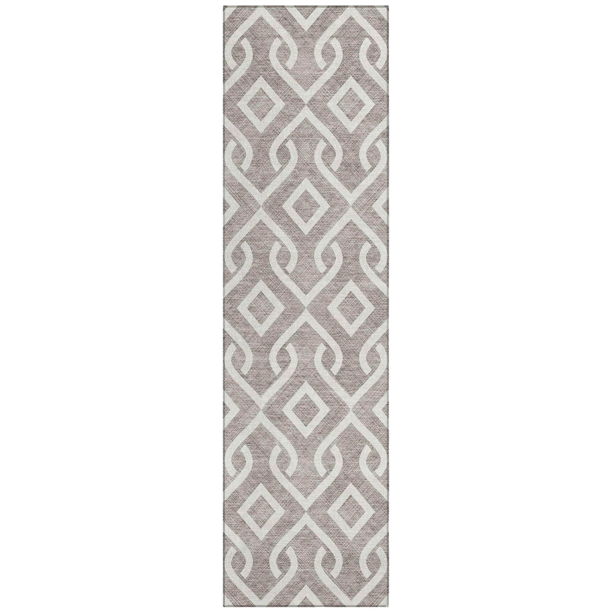 Machine Made ACN621 Taupe Brown Rugs