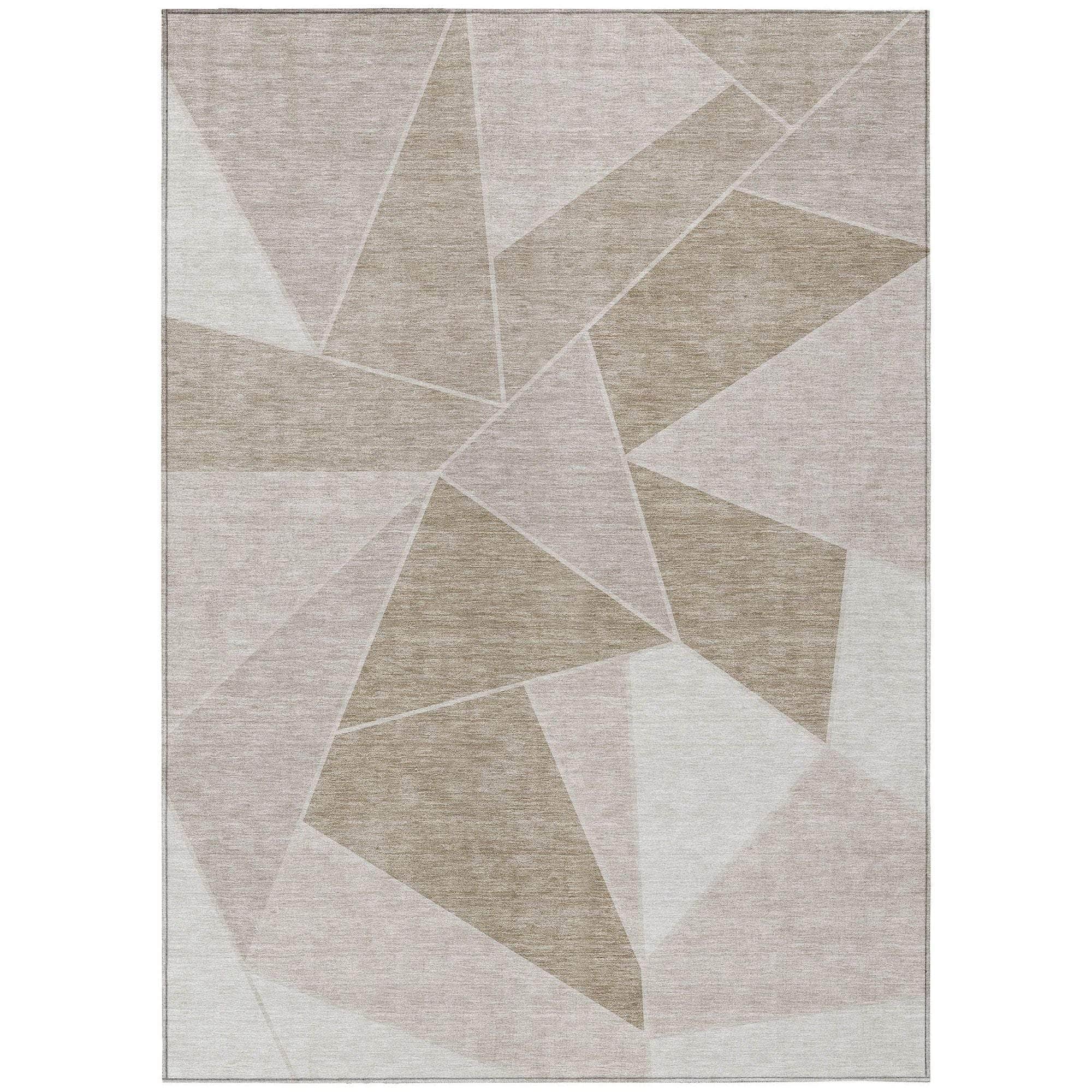 Machine Made ACN636 Taupe Brown Rugs