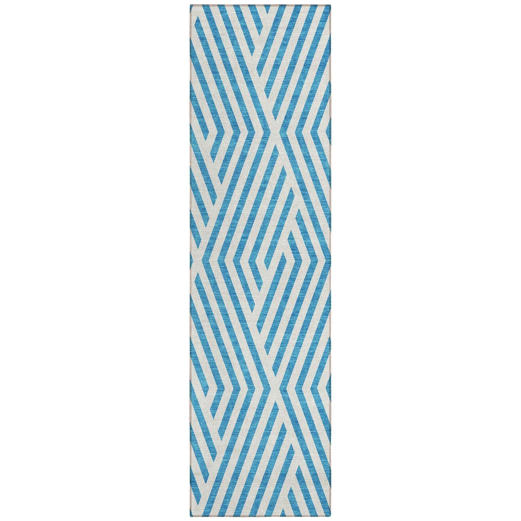 Machine Made ACN550 Teal Rugs