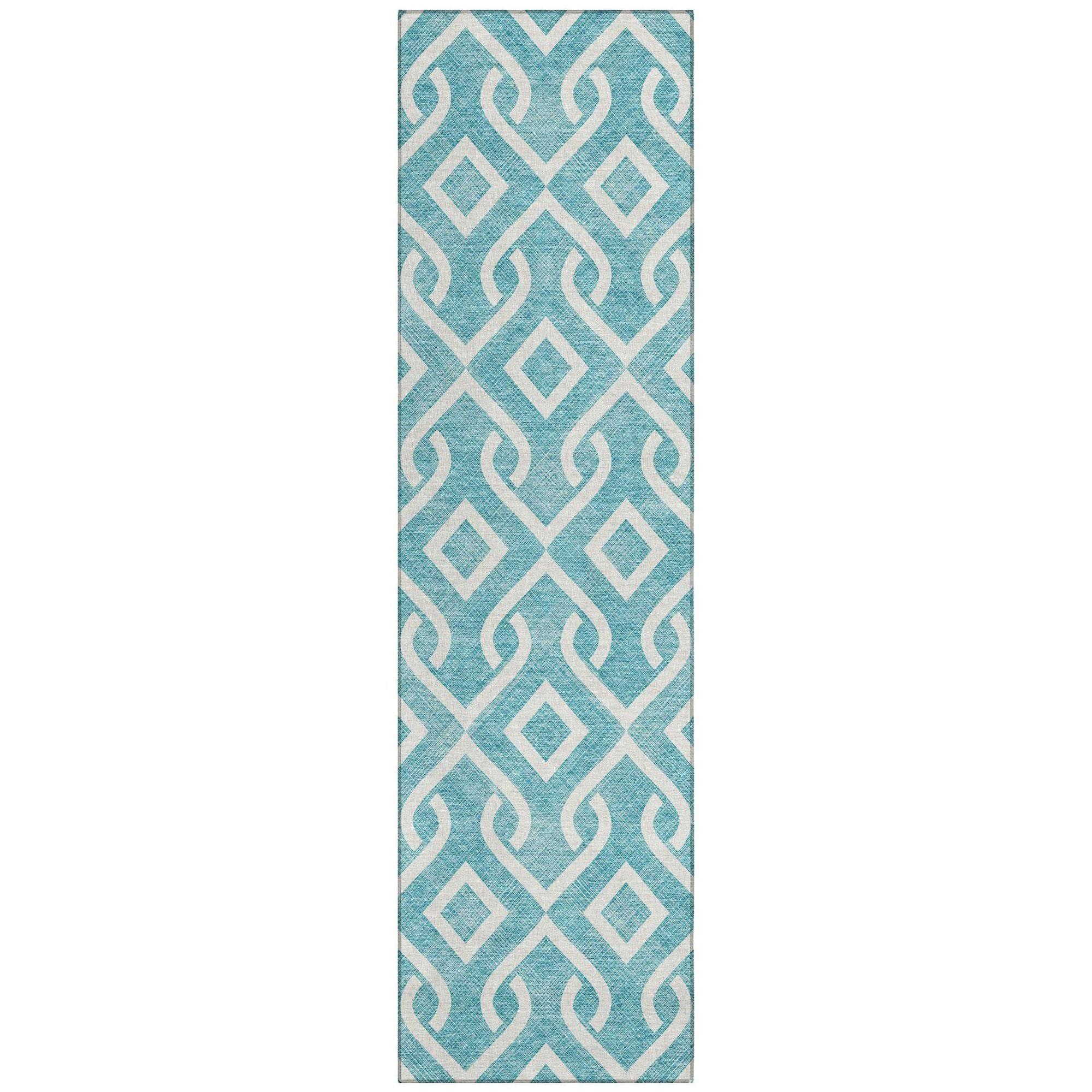 Machine Made ACN621 Teal Rugs