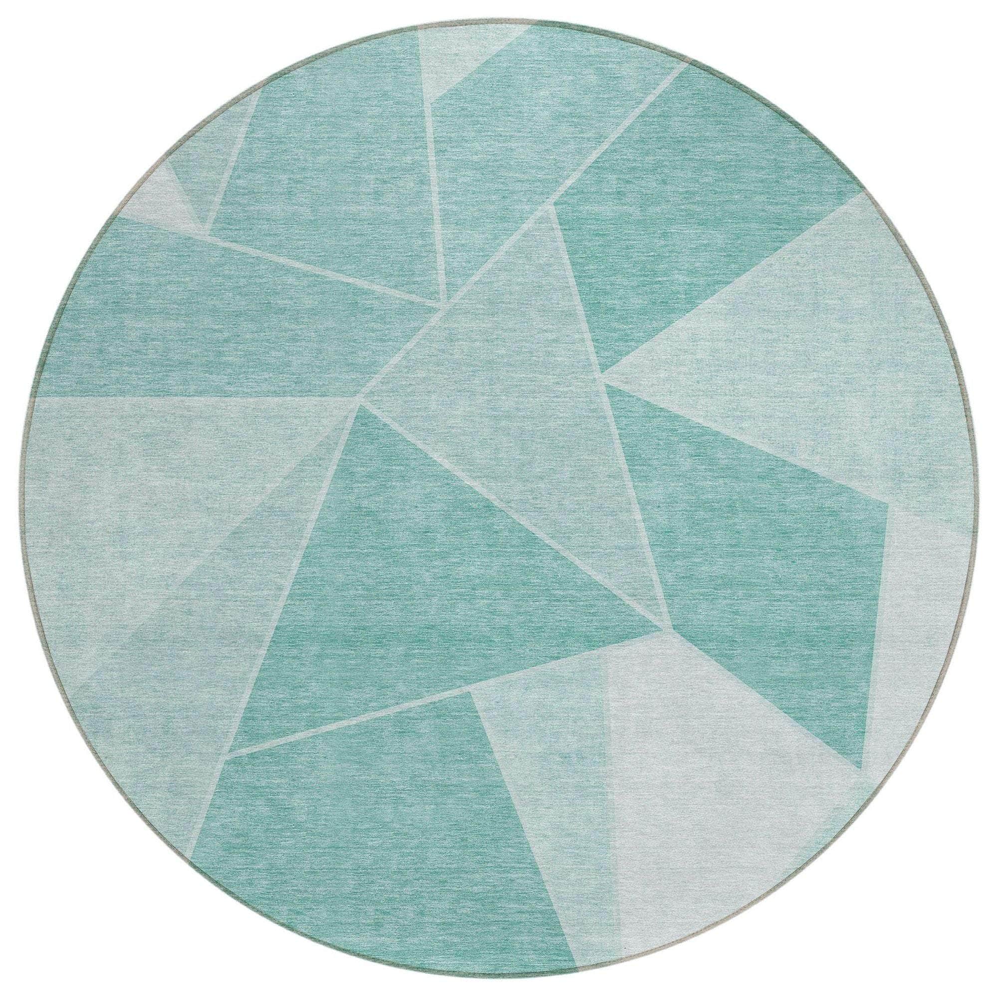 Machine Made ACN636 Teal Rugs