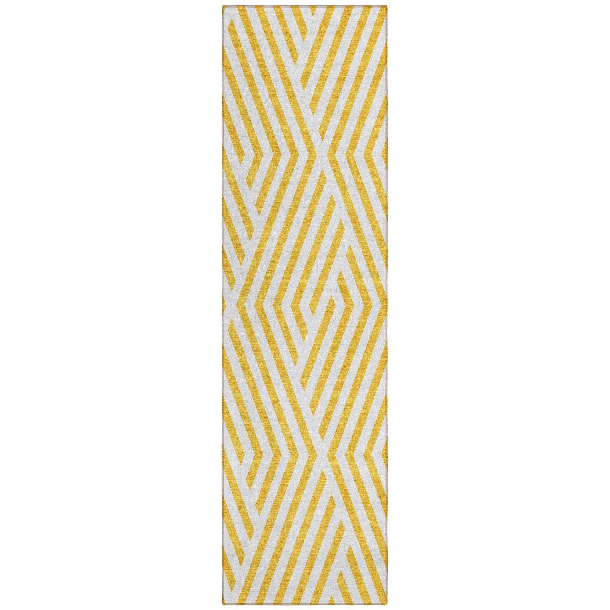 Machine Made ACN550 Yellow Gold Rugs