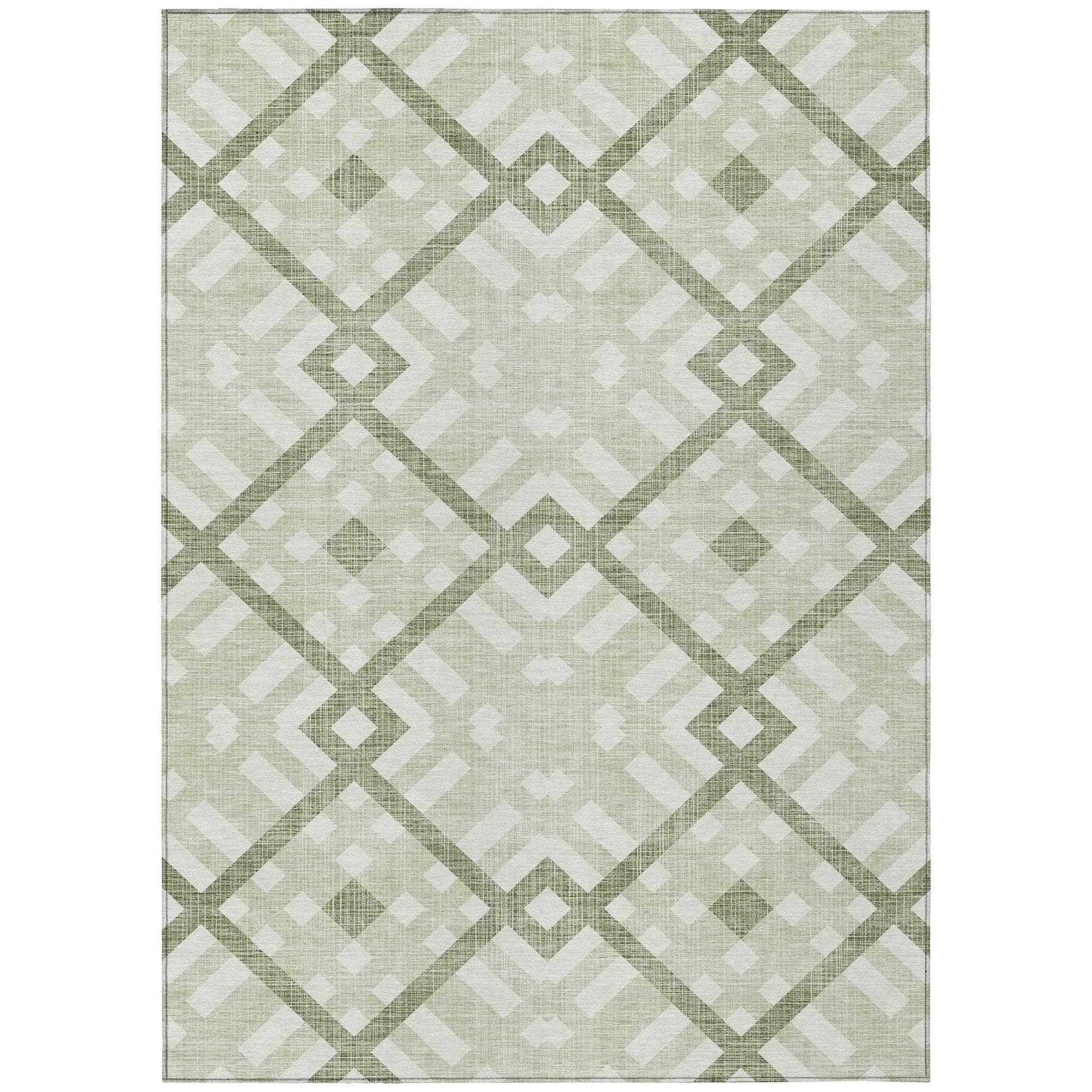 Machine Made ACN616 Aloe Green Rugs
