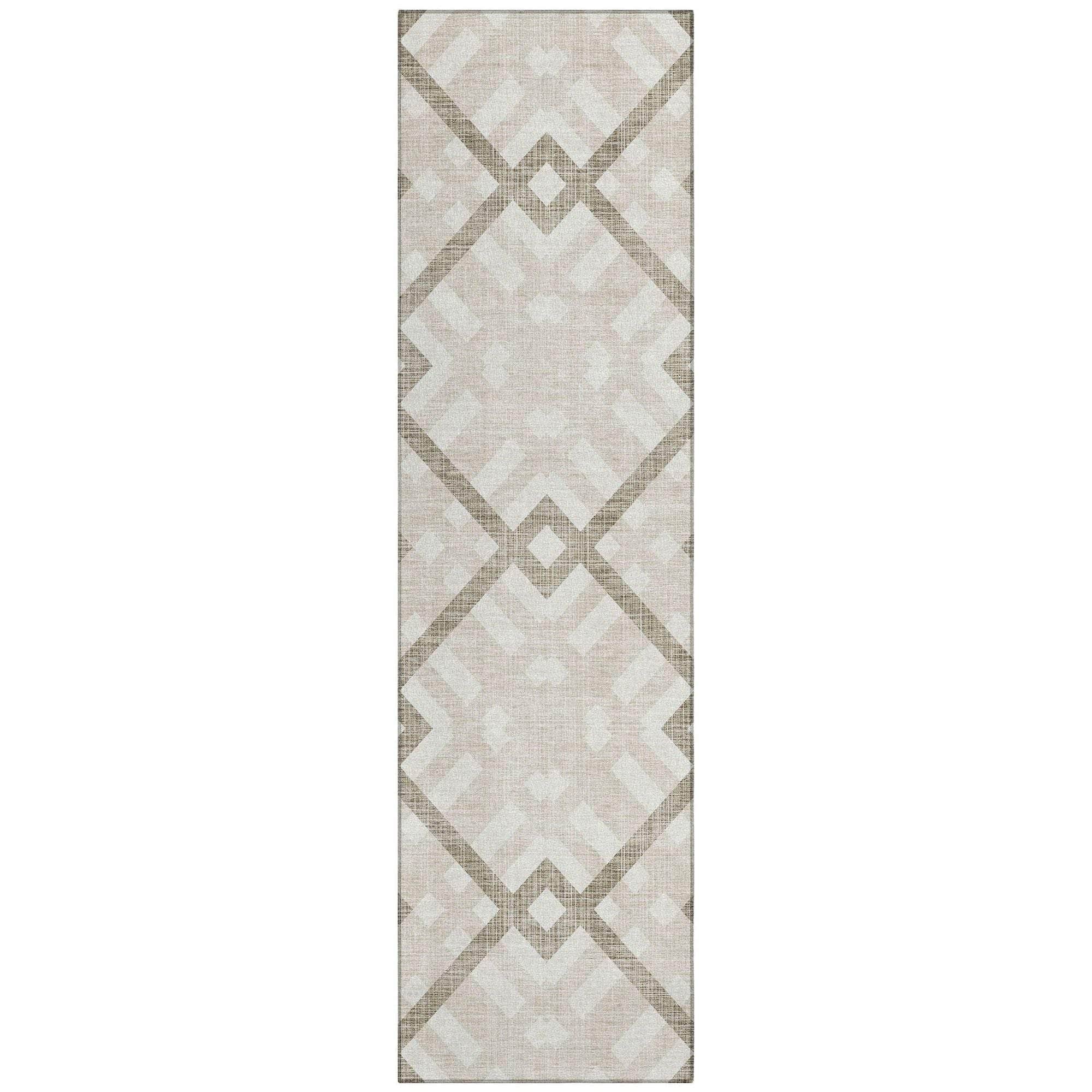 Machine Made ACN616 Beige Brown Rugs