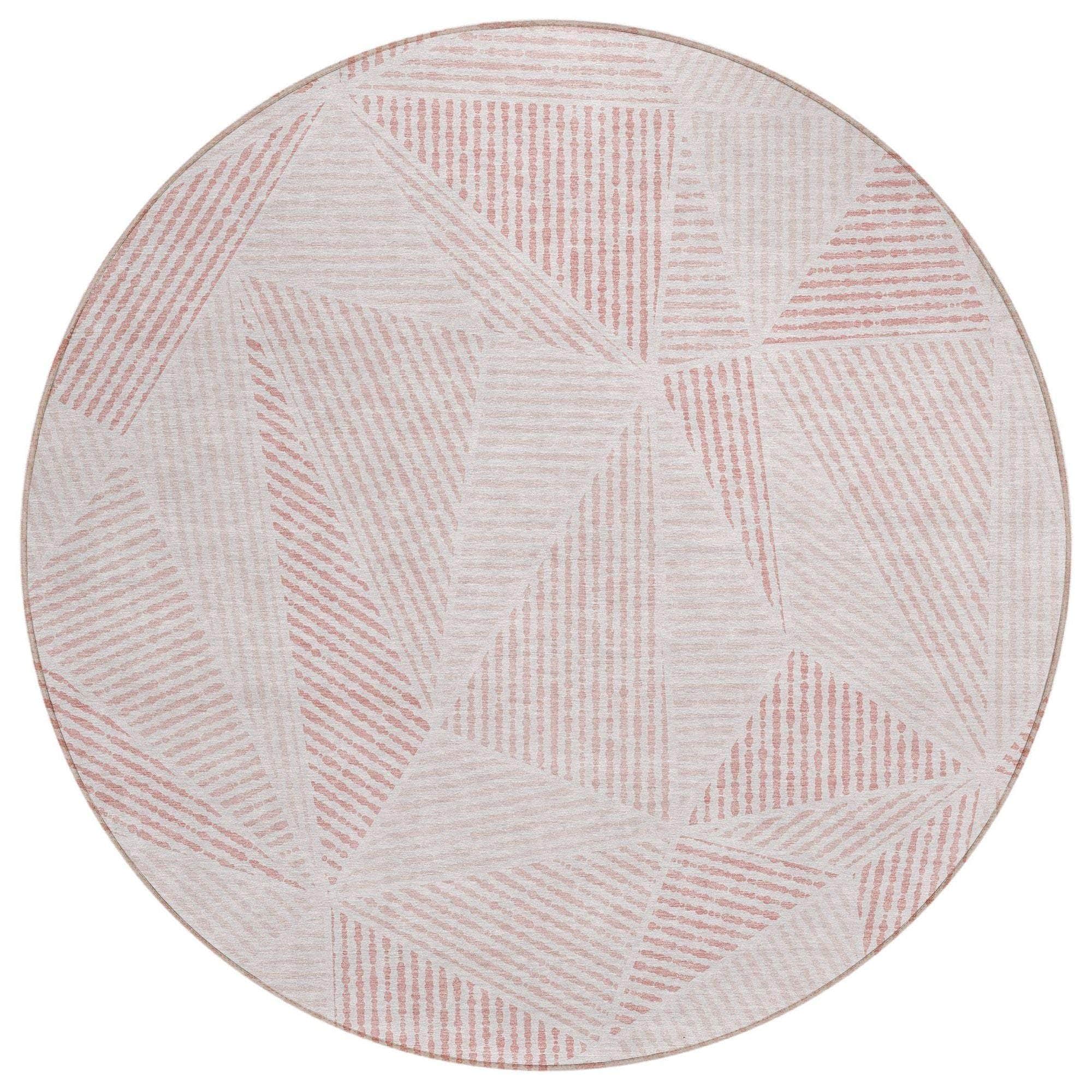 Machine Made ACN618 Blush Pink Rugs