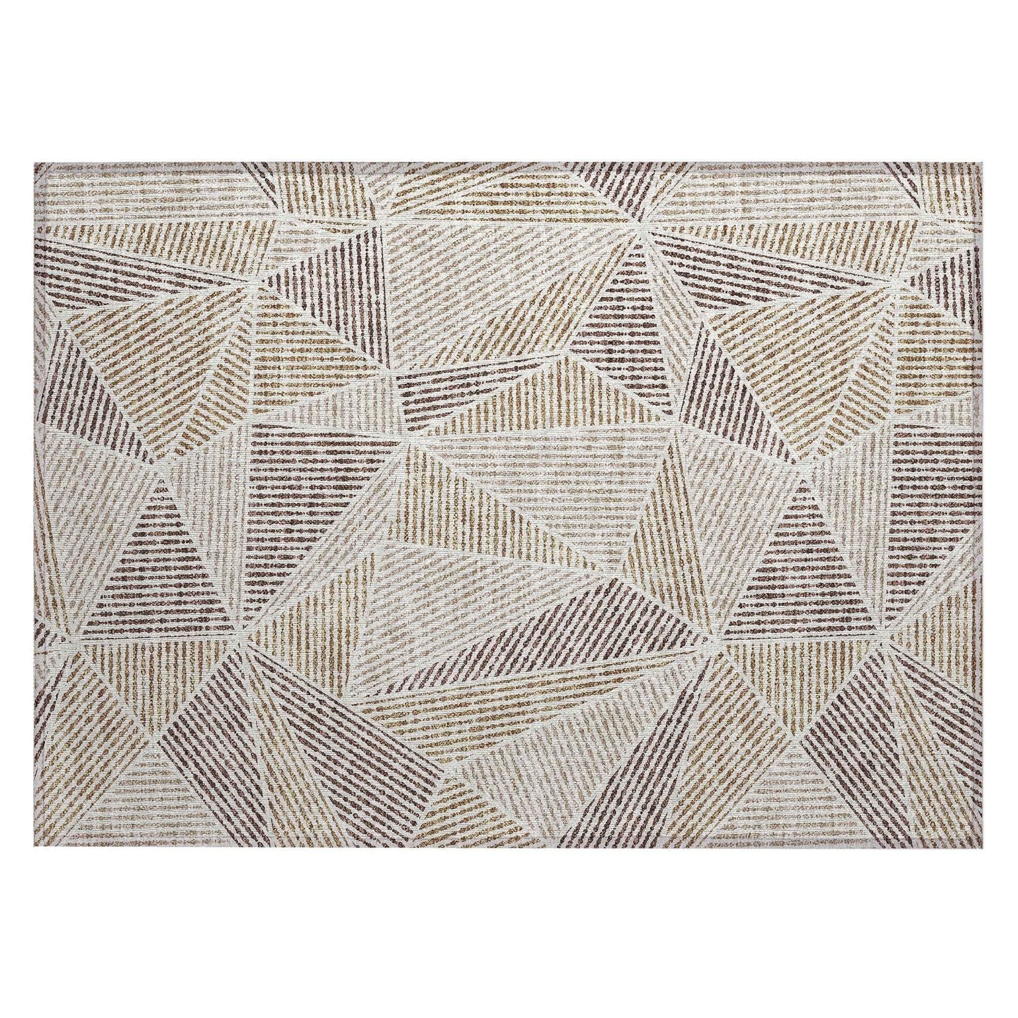 Machine Made ACN618 Brown Rugs