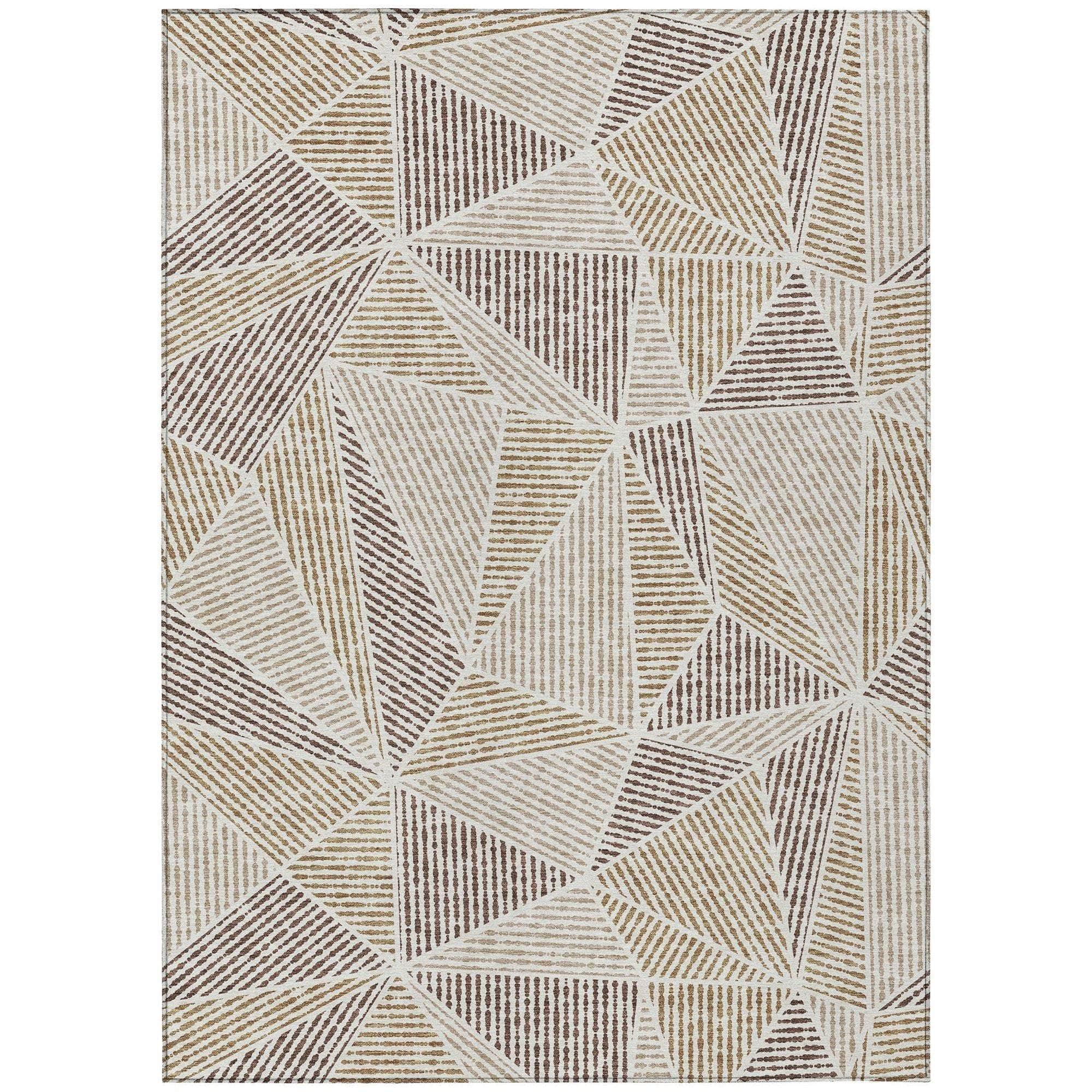 Machine Made ACN618 Brown Rugs
