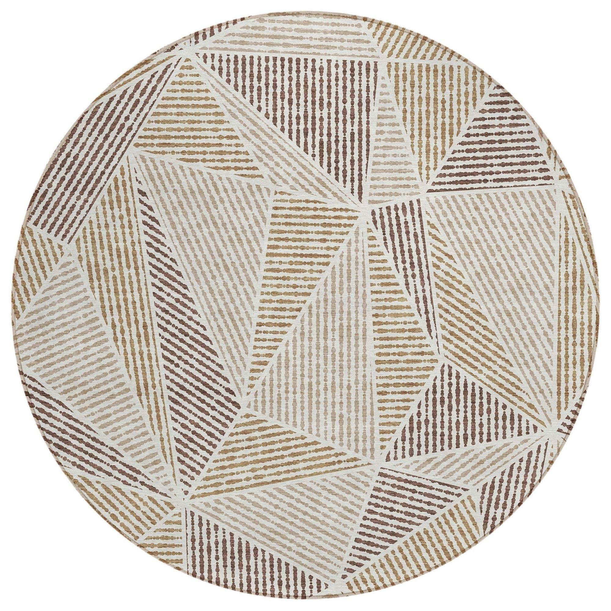Machine Made ACN618 Brown Rugs