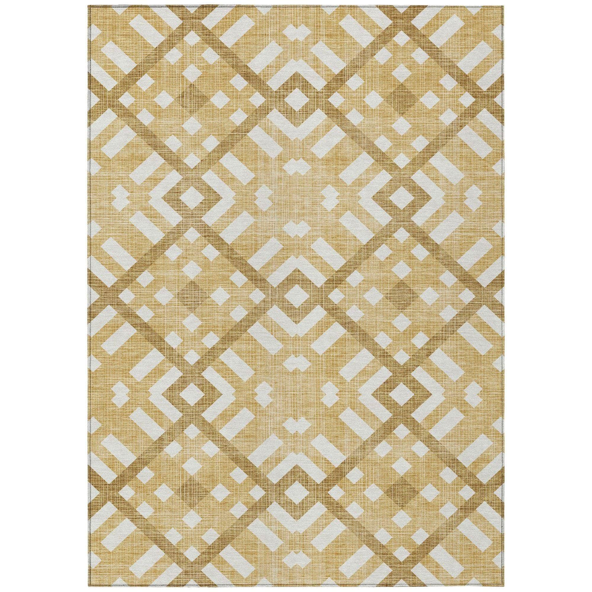 Machine Made ACN616 Gold Rugs