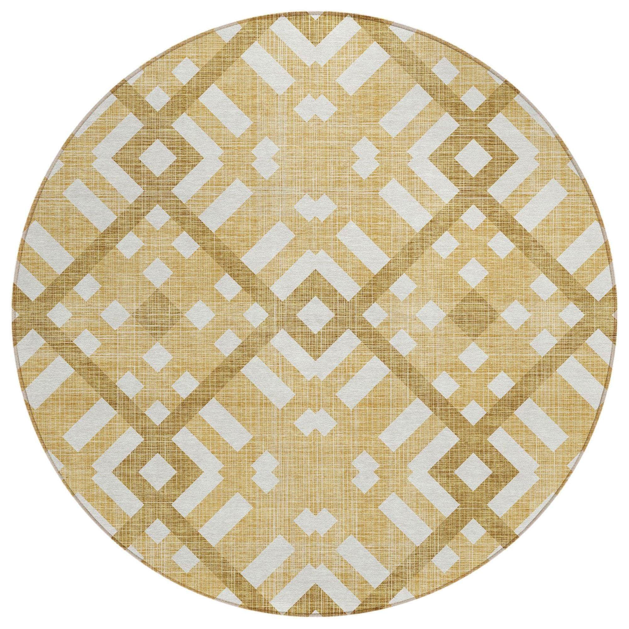 Machine Made ACN616 Gold Rugs