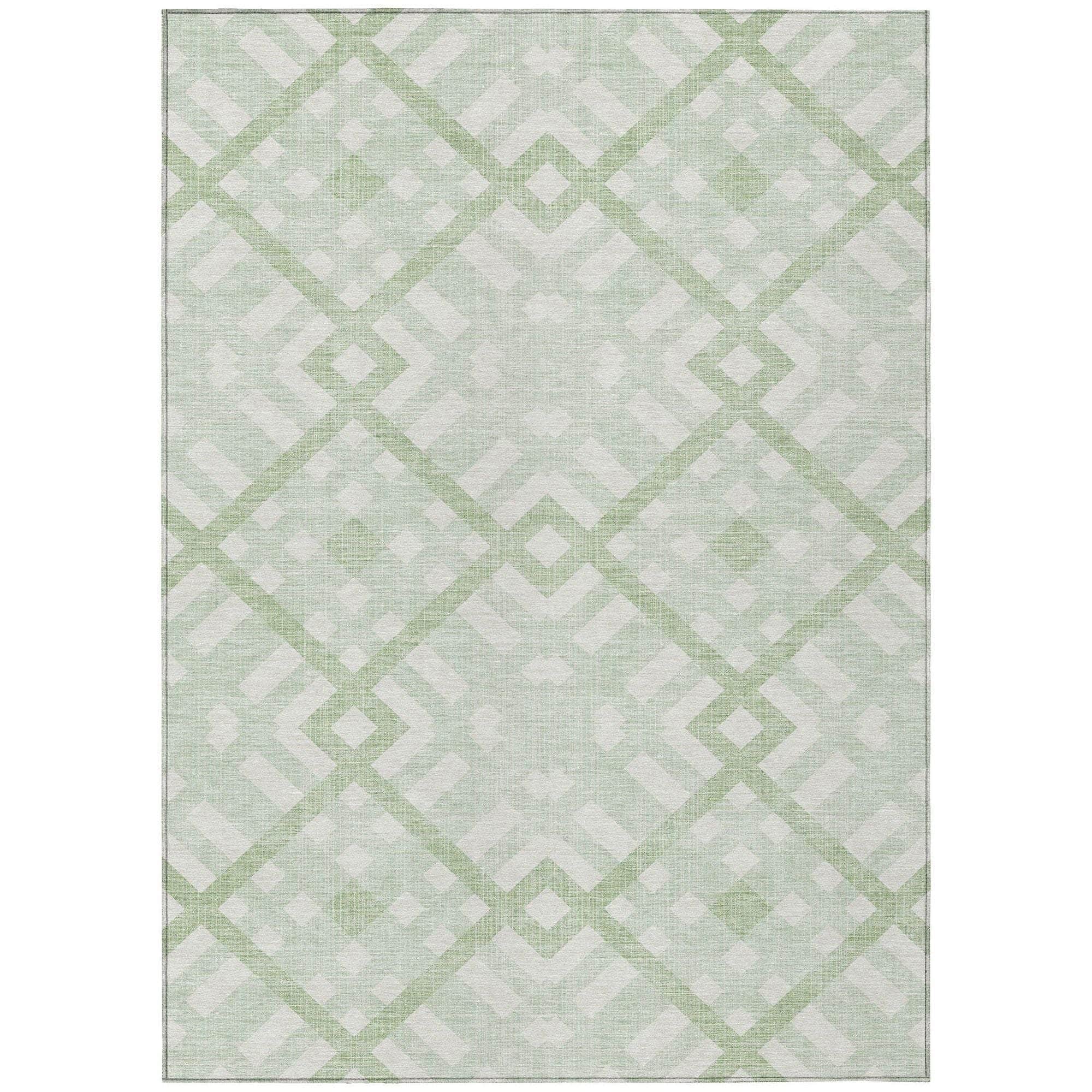 Machine Made ACN616 Mint Green Rugs
