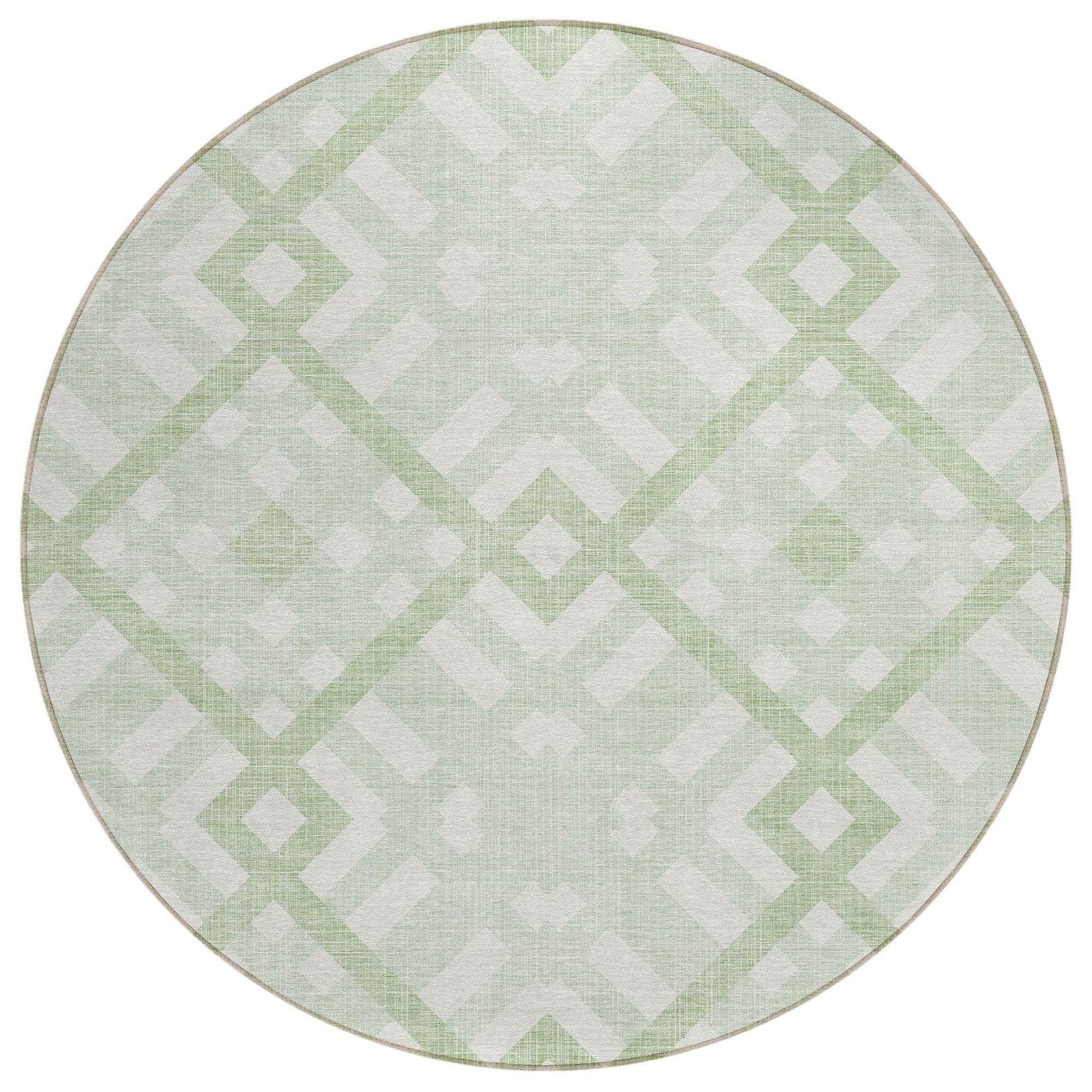 Machine Made ACN616 Mint Green Rugs