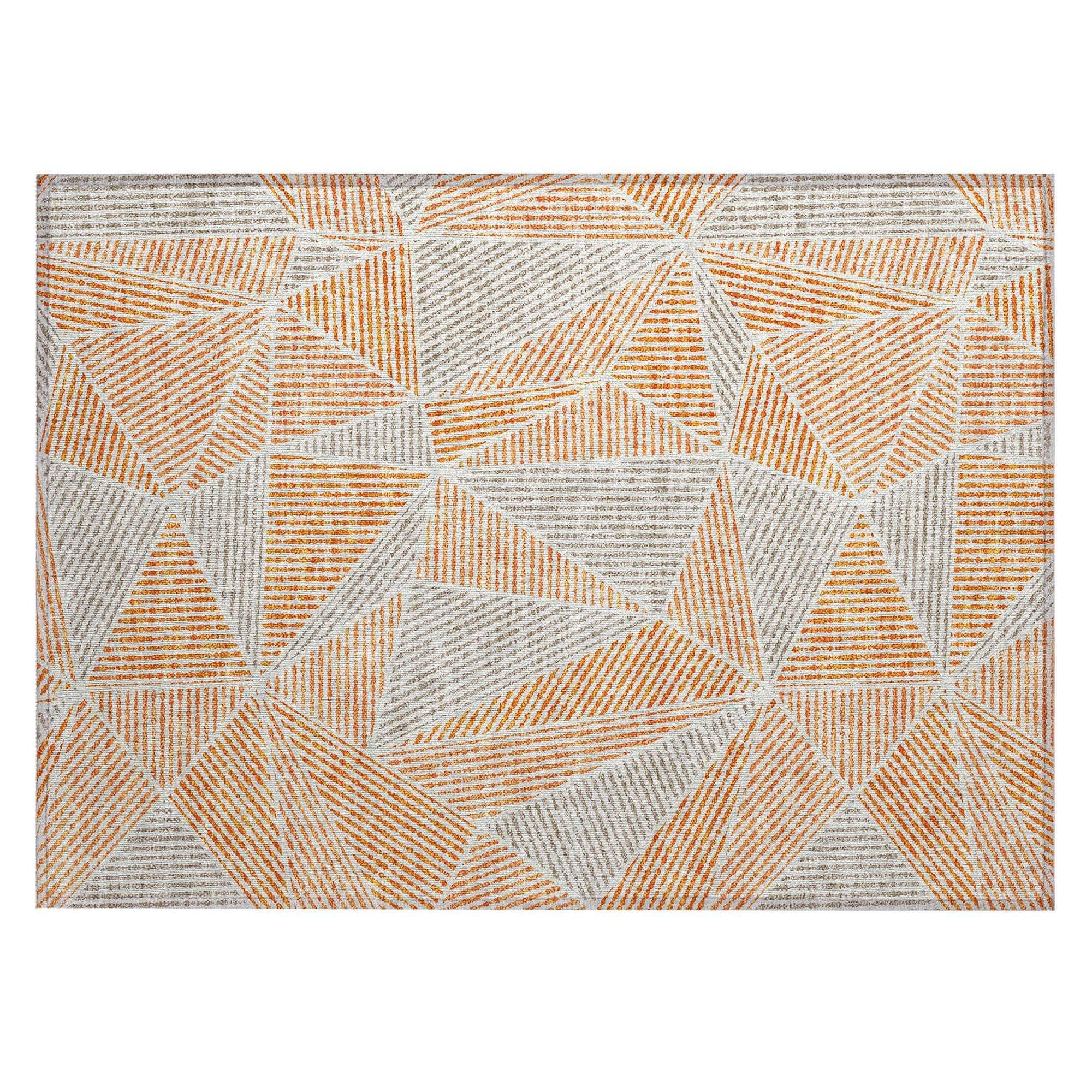 Machine Made ACN618 Orange Rugs