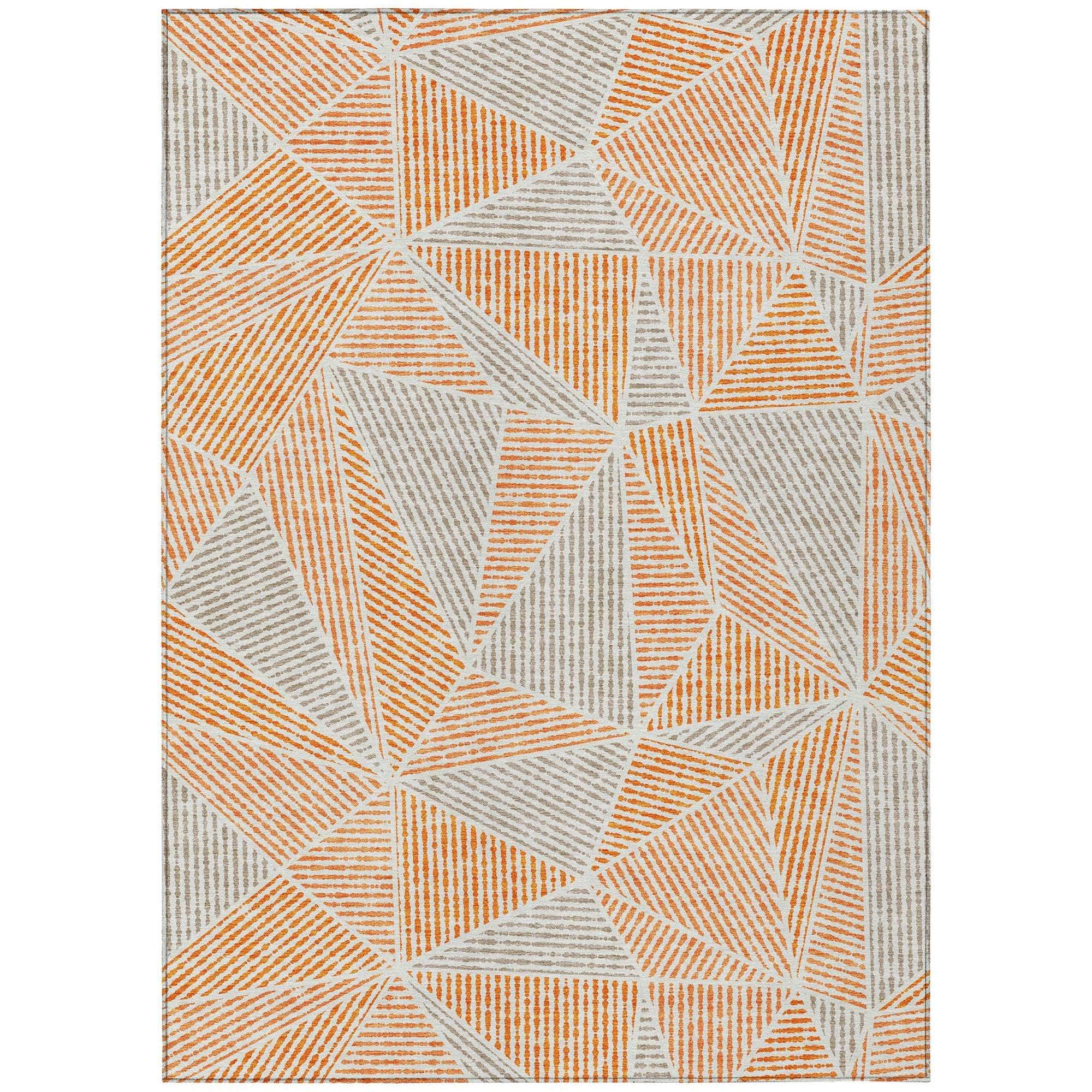 Machine Made ACN618 Orange Rugs